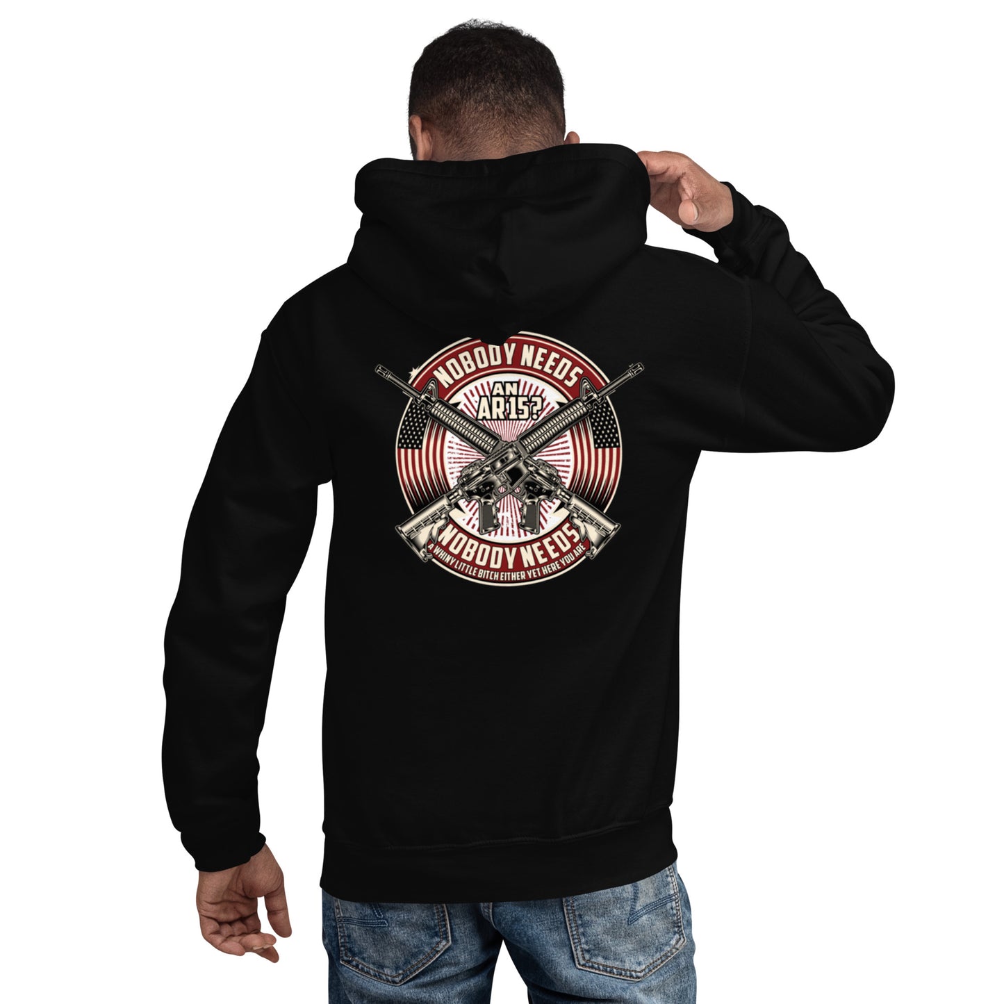 Who Needs A? Unisex Hoodie Back