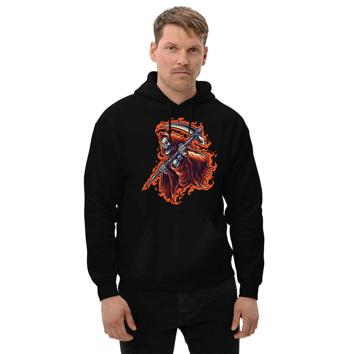 Flaming Reaper Unisex Hoodie