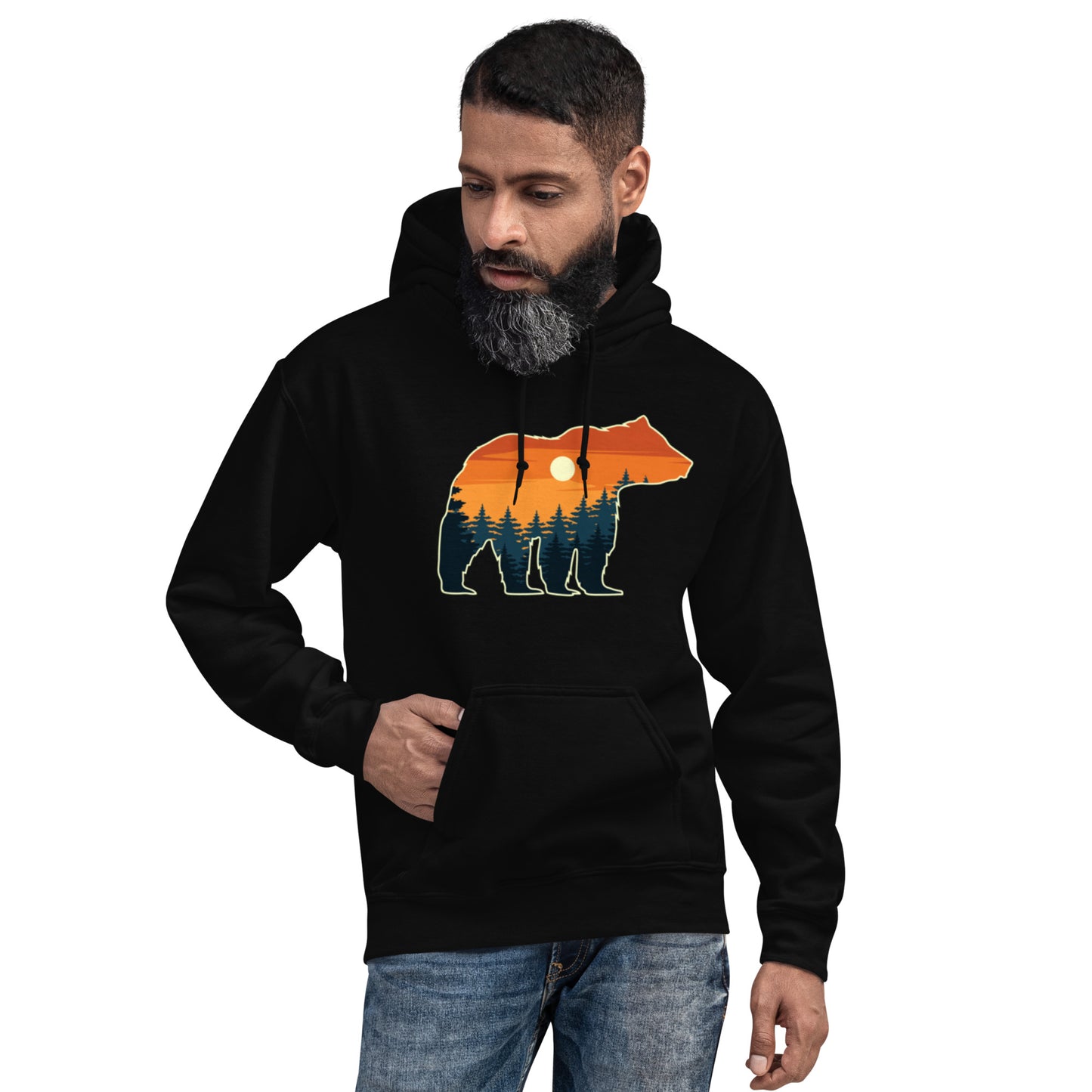 Sunset Bear Silhouette Unisex Hoodie