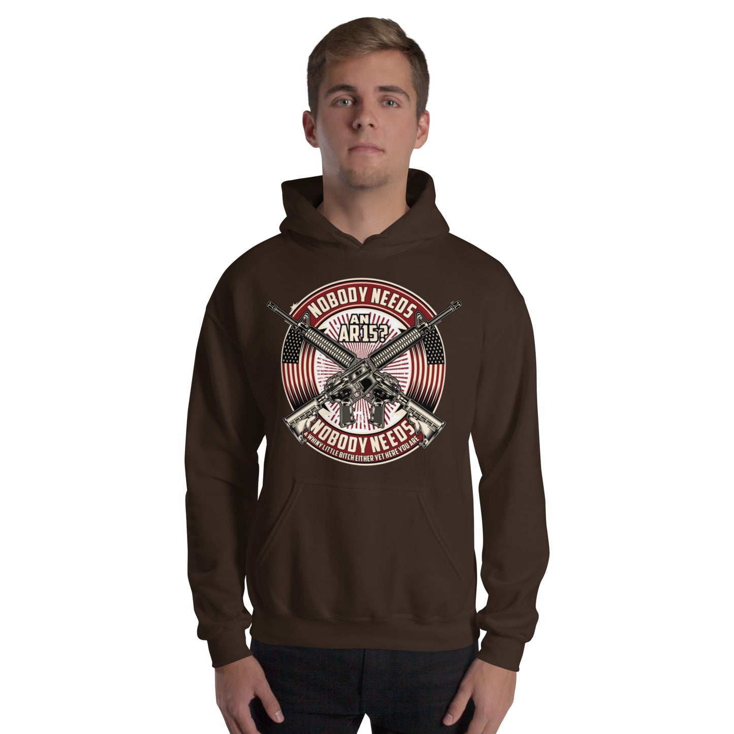 Who Needs A? Unisex Hoodie Front