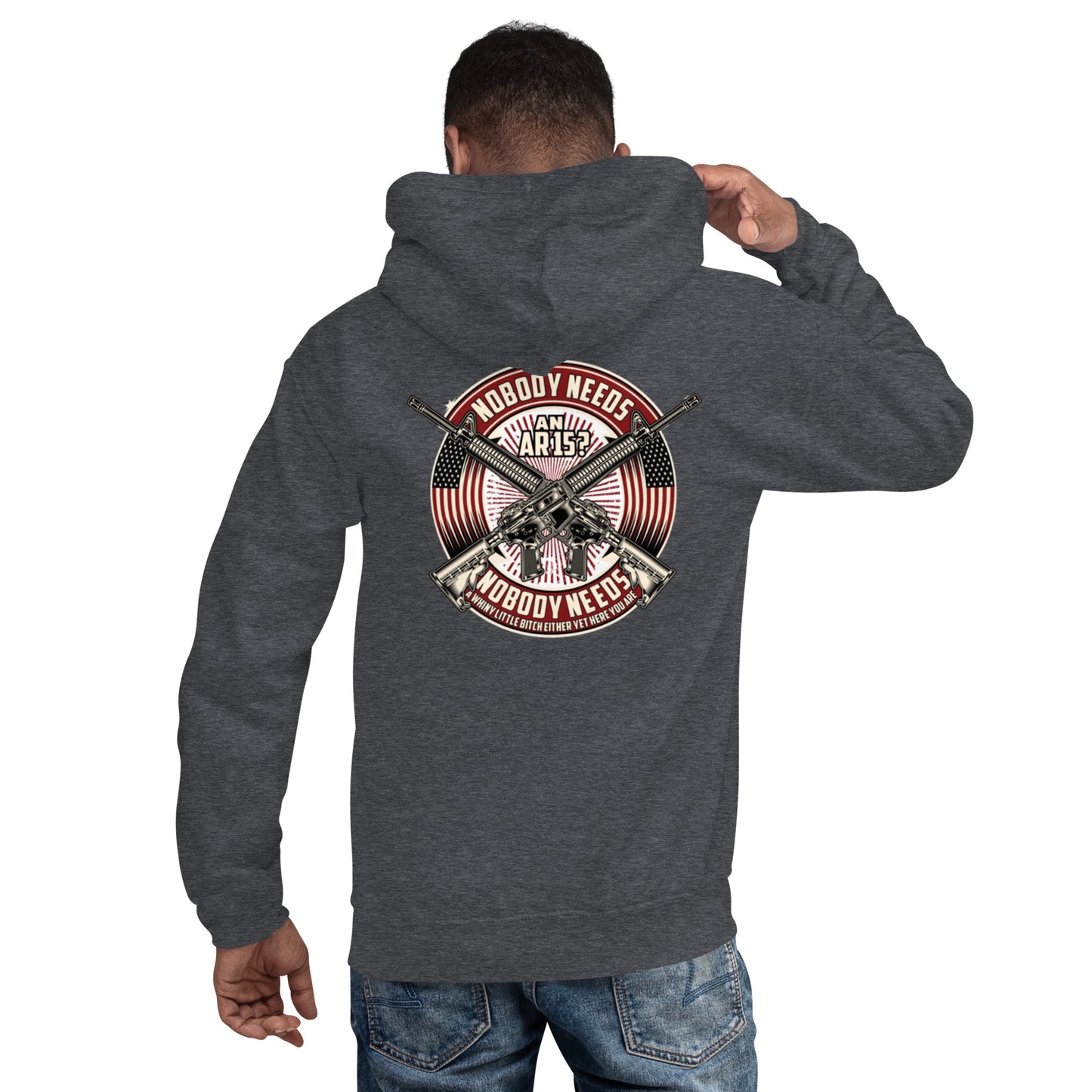 Who Needs A? Unisex Hoodie Back