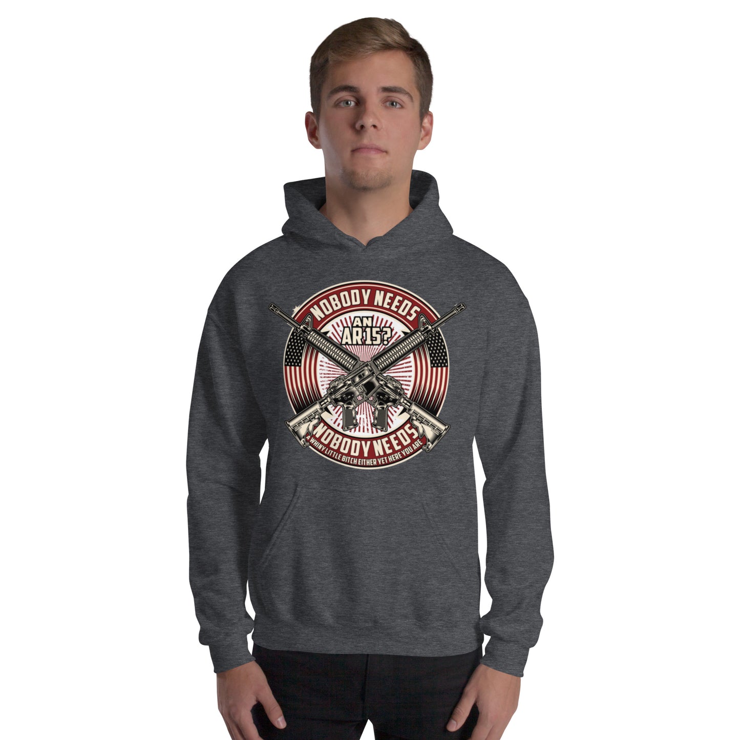 Who Needs A? Unisex Hoodie Front