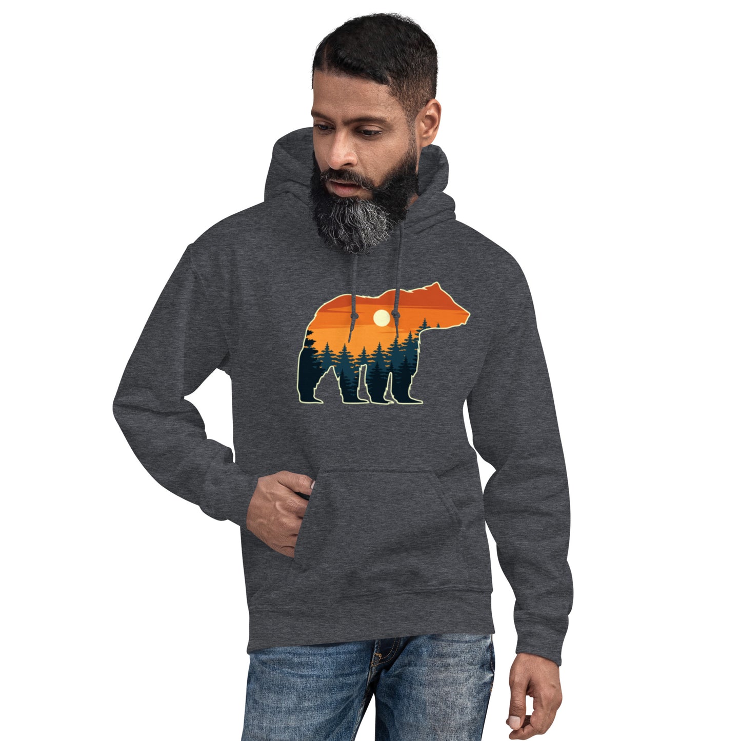 Sunset Bear Silhouette Unisex Hoodie