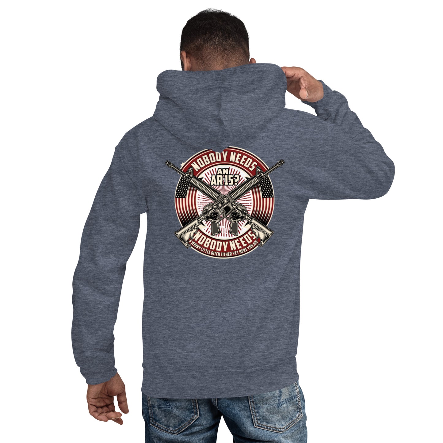 Who Needs A? Unisex Hoodie Back