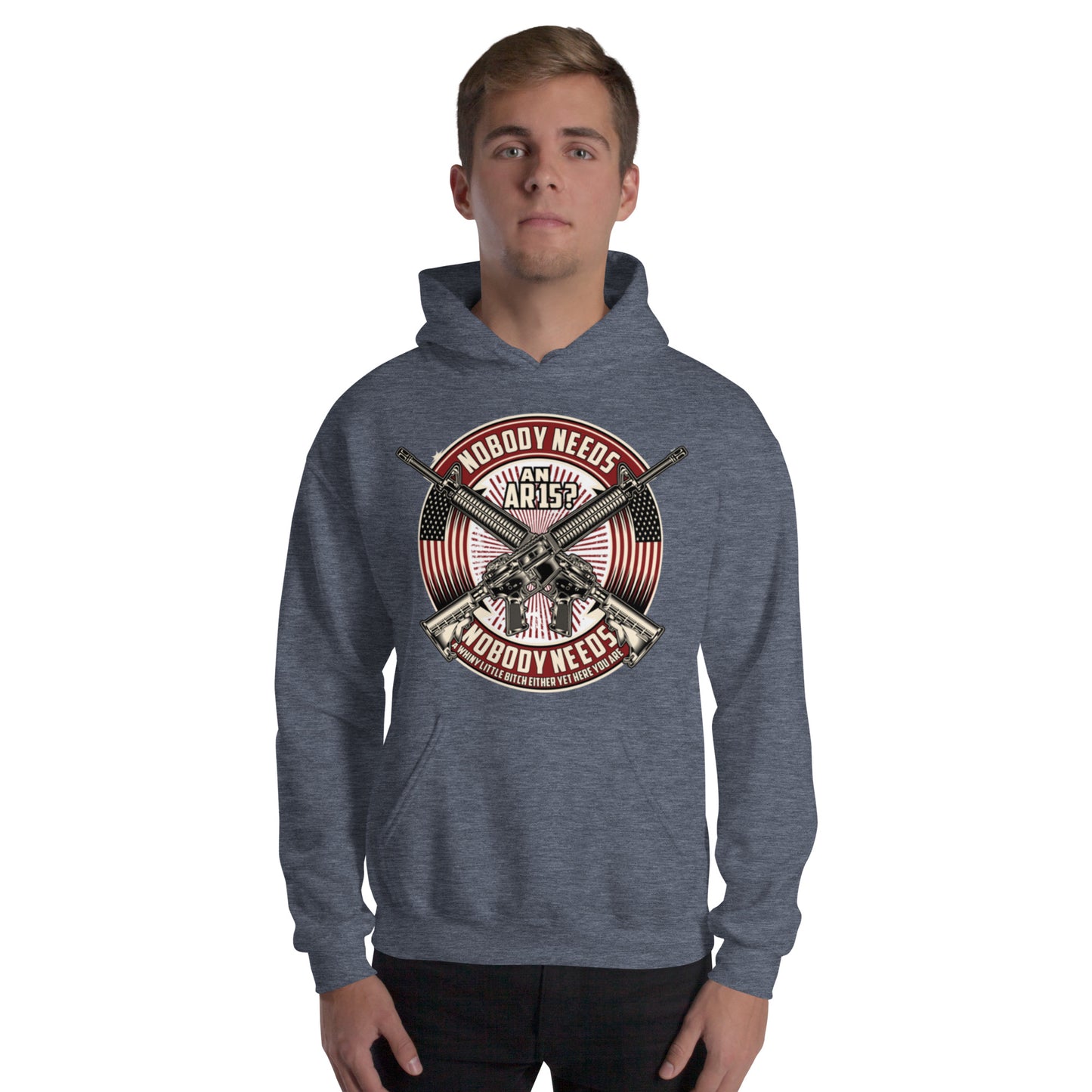 Who Needs A? Unisex Hoodie Front