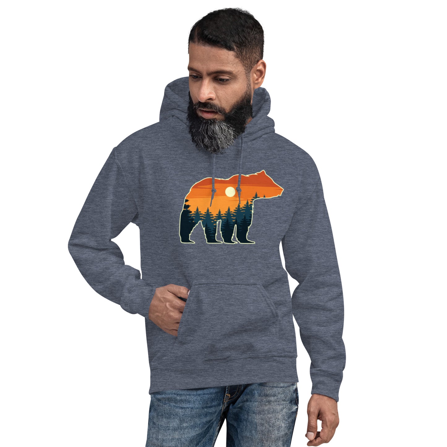 Sunset Bear Silhouette Unisex Hoodie