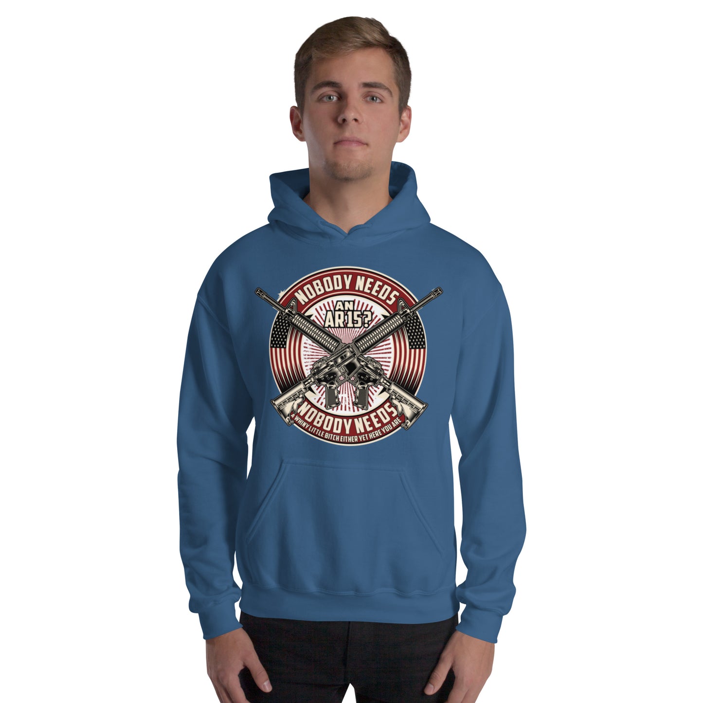 Who Needs A? Unisex Hoodie Front