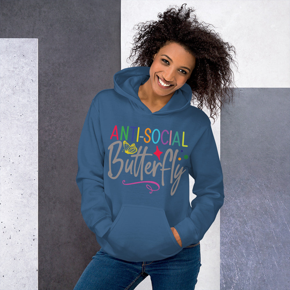 Anti-Social Butterfly Unisex Hoodie