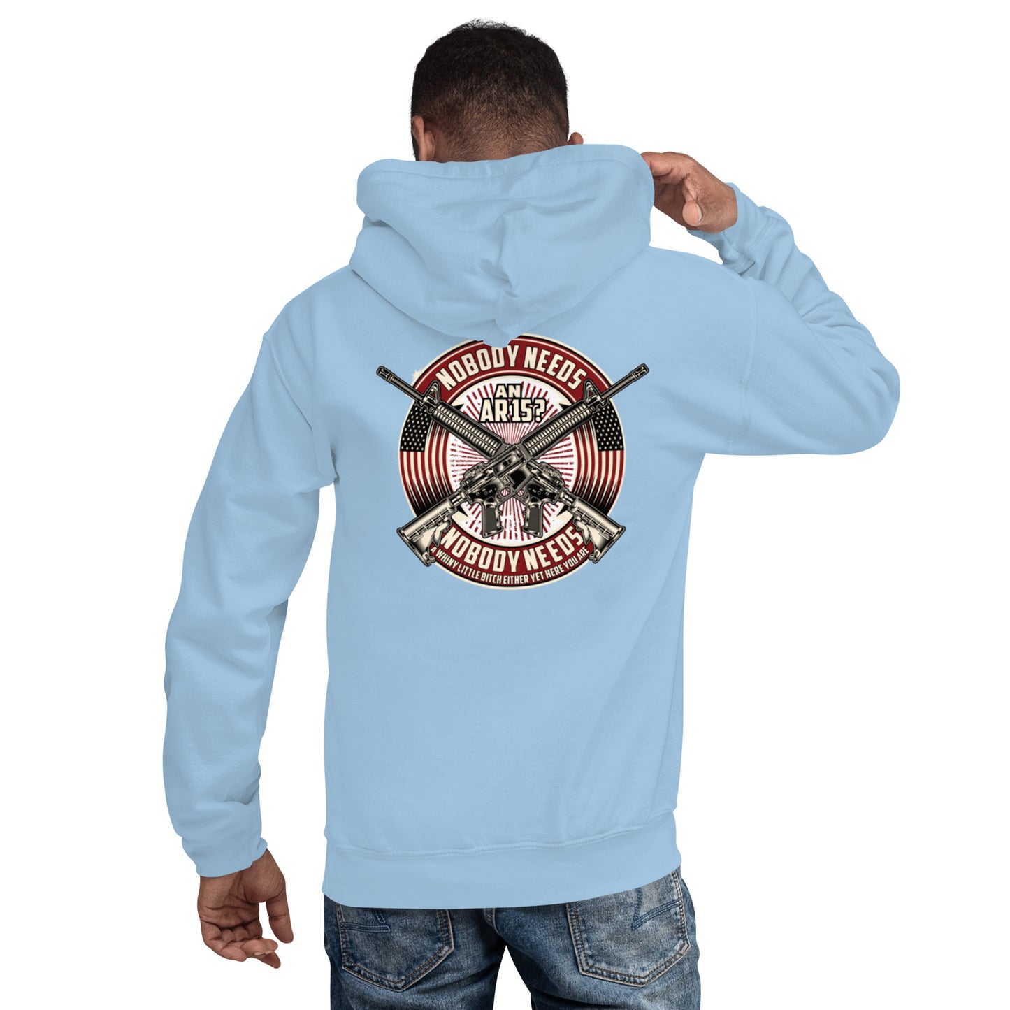 Who Needs A? Unisex Hoodie Back