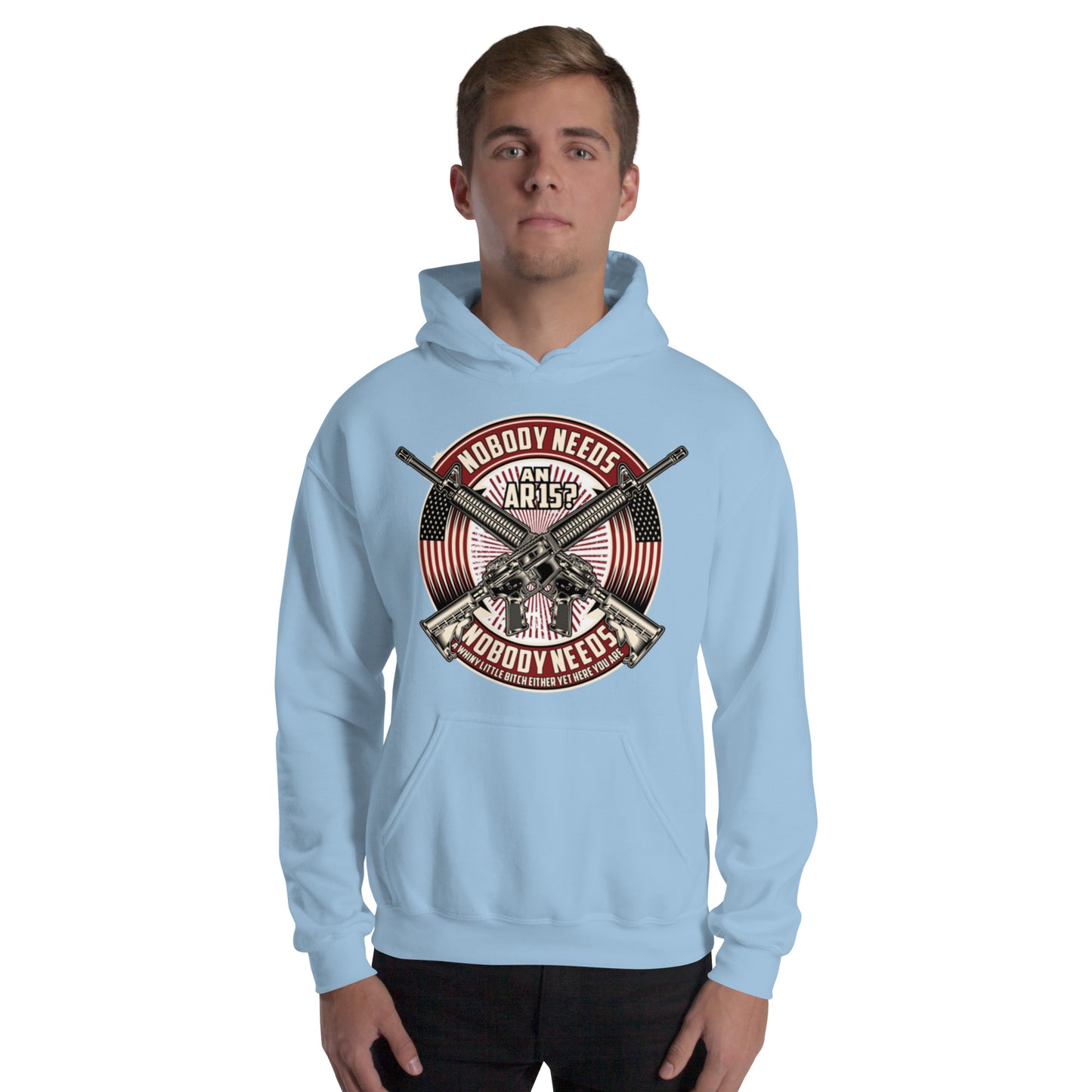 Who Needs A? Unisex Hoodie Front