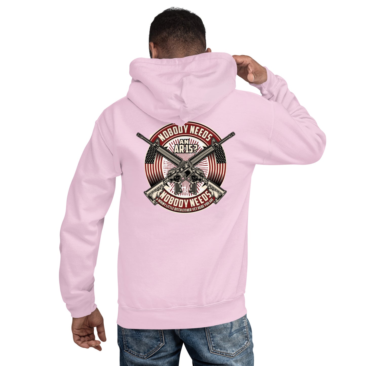 Who Needs A? Unisex Hoodie Back