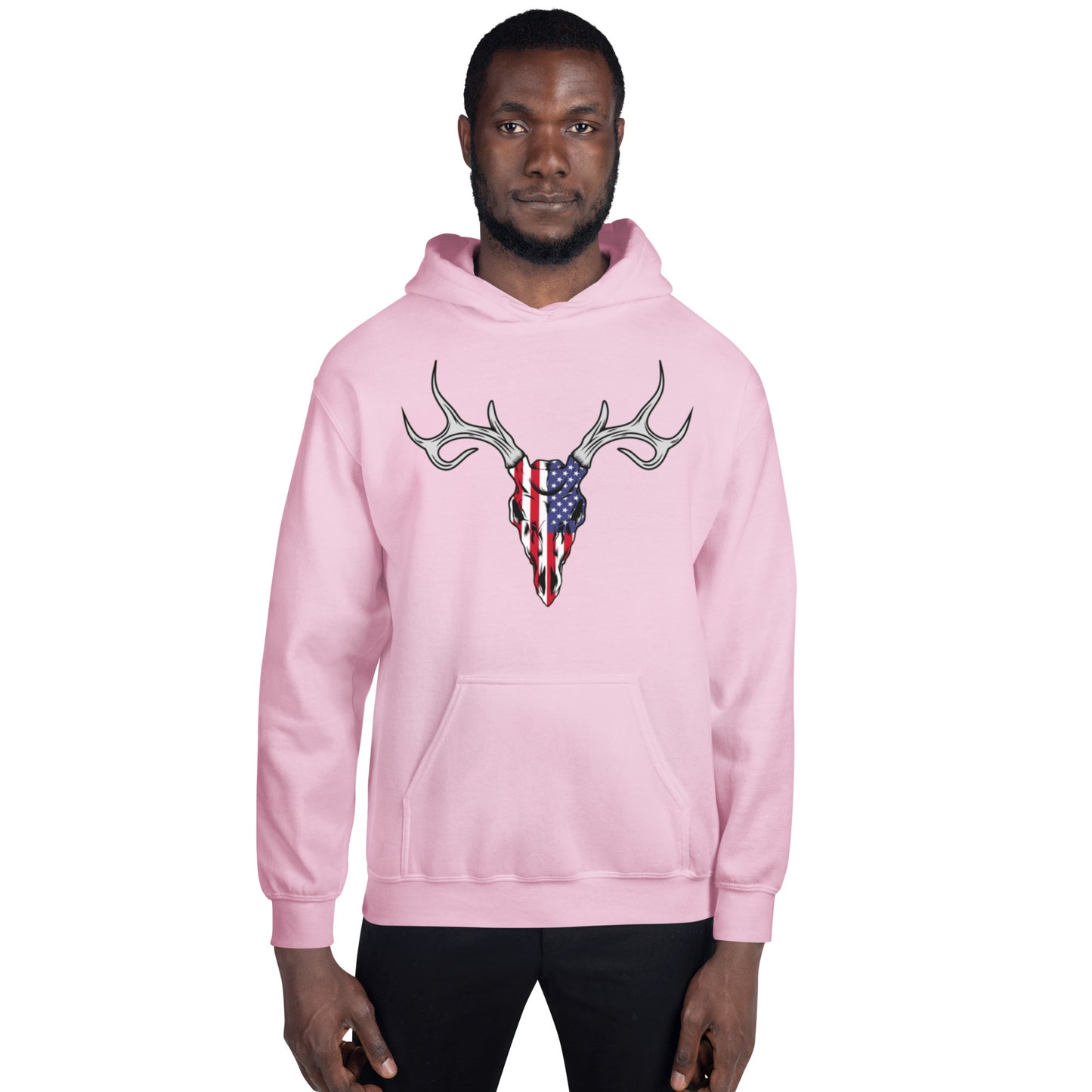 Patriotic Deer Skull Unisex Hoodie