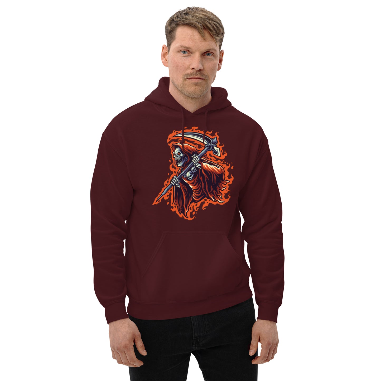 Flaming Reaper Unisex Hoodie