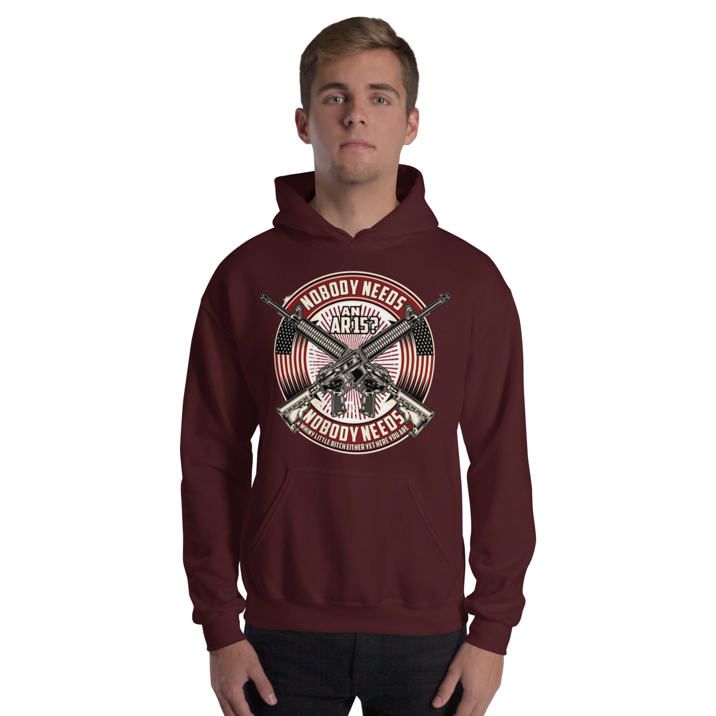 Who Needs A? Unisex Hoodie Front