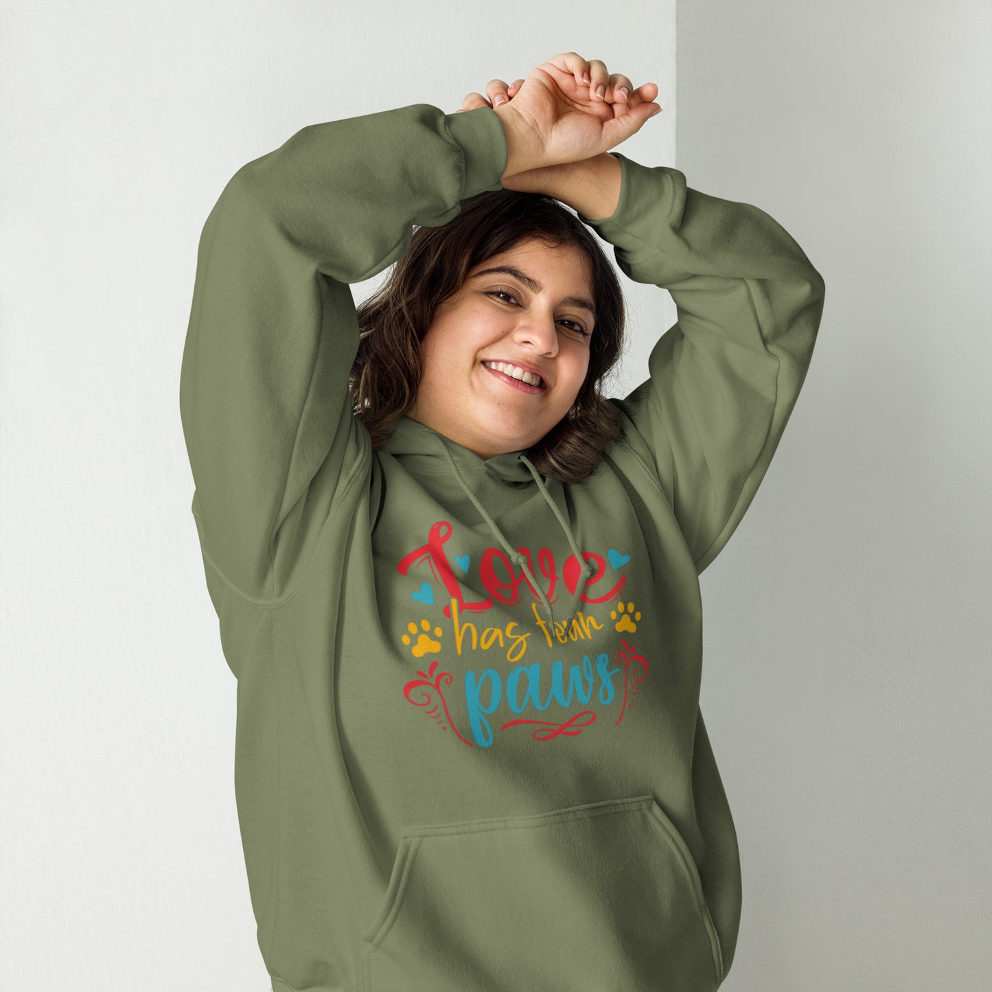 Love has Four Paws Unisex Hoodie