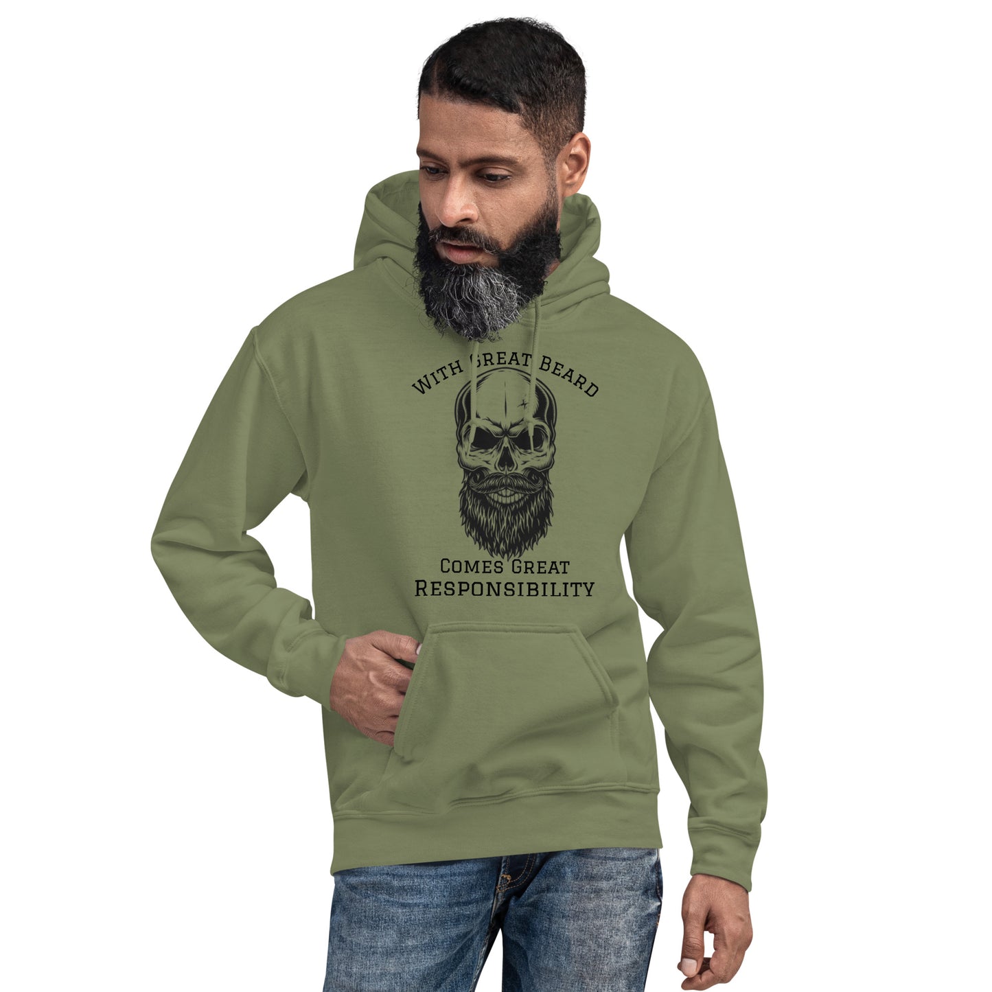 With Great Beard Comes Great Responsibility Unisex Hoodie
