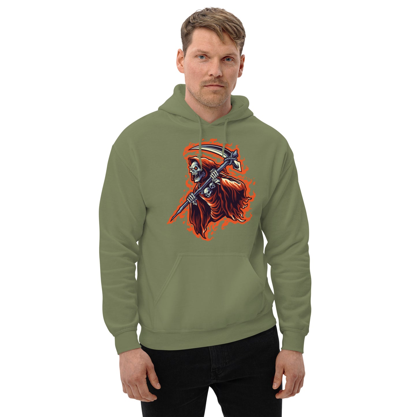 Flaming Reaper Unisex Hoodie