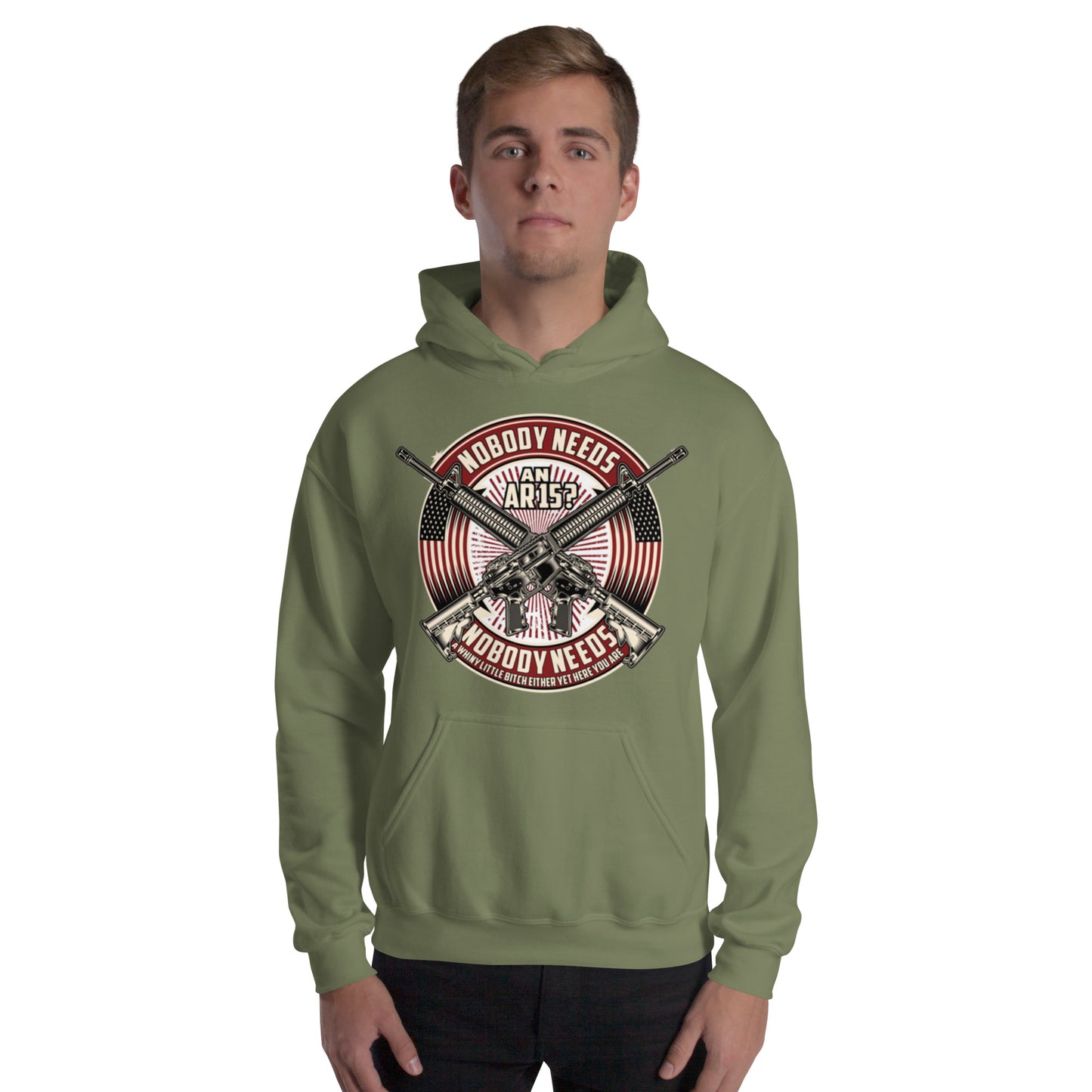 Who Needs A? Unisex Hoodie Front