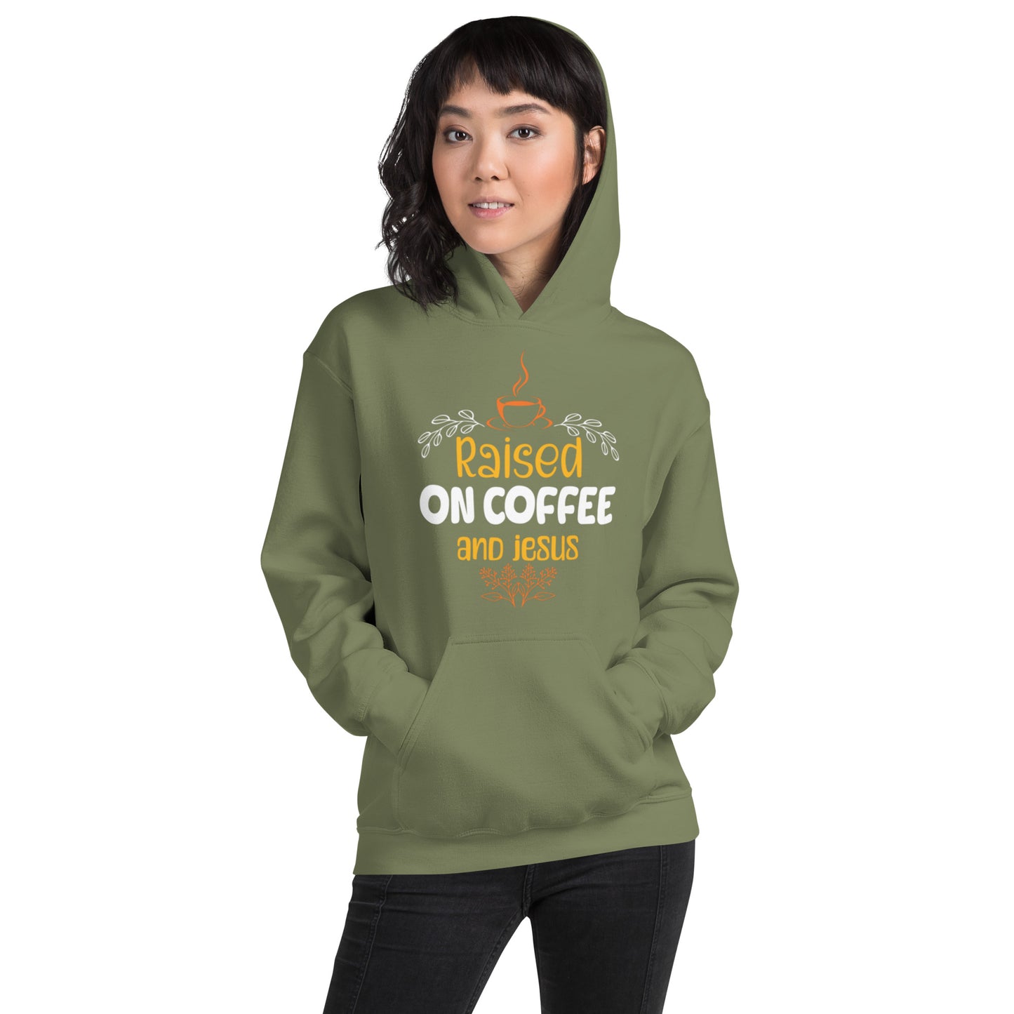 Raised On Coffee & Jesus Unisex Hoodie