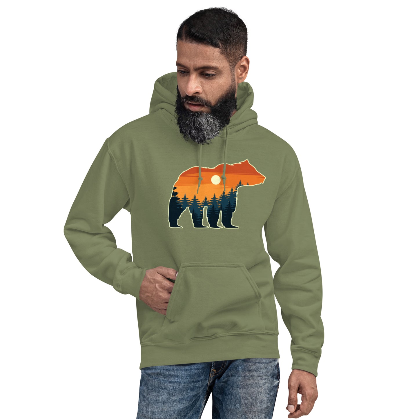 Sunset Bear Silhouette Unisex Hoodie