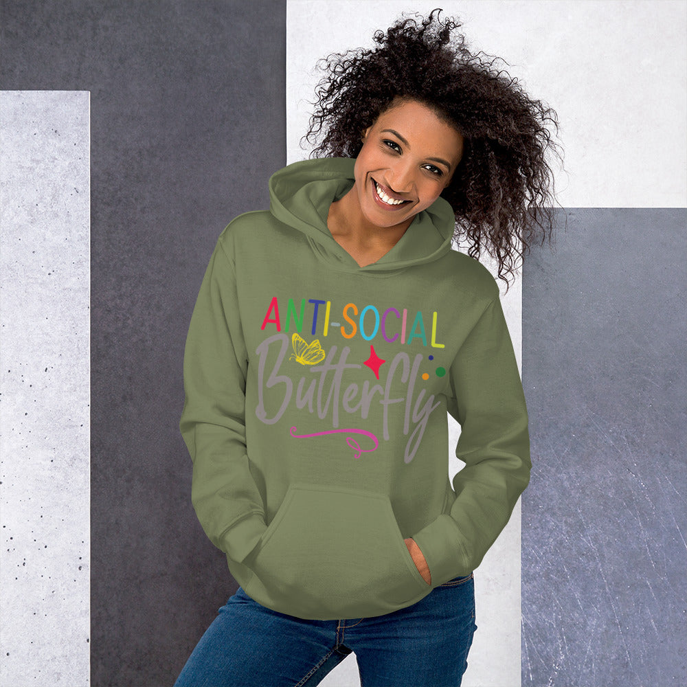 Anti-Social Butterfly Unisex Hoodie