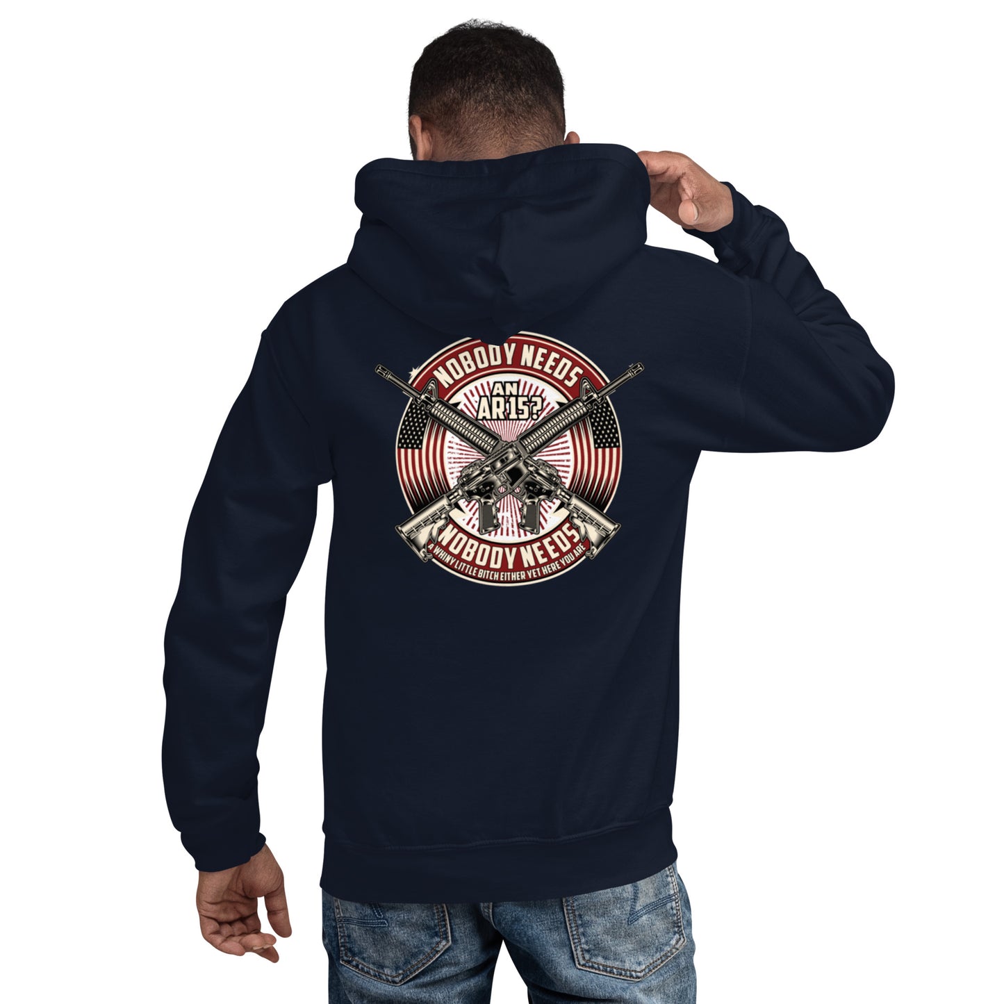 Who Needs A? Unisex Hoodie Back