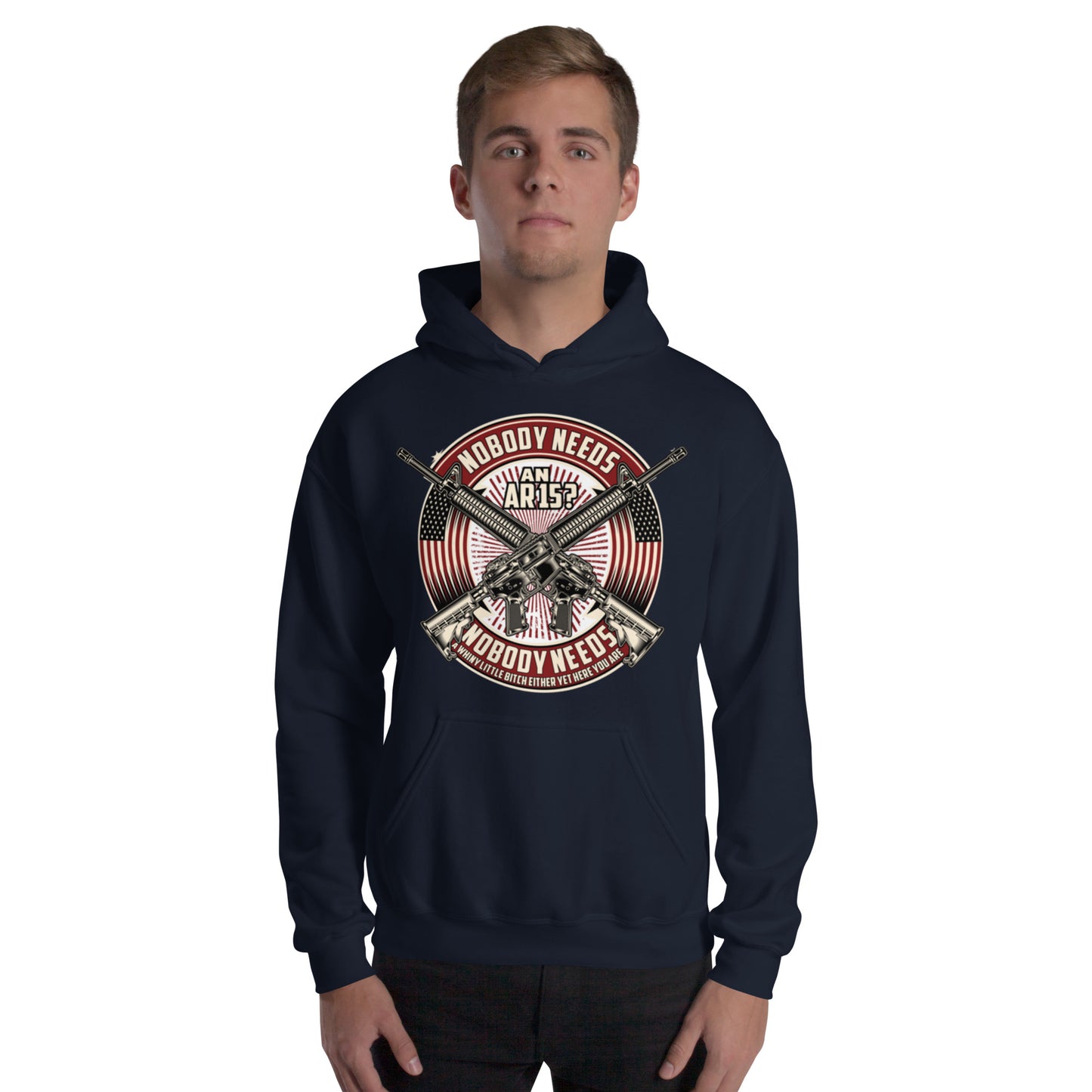 Who Needs A? Unisex Hoodie Front