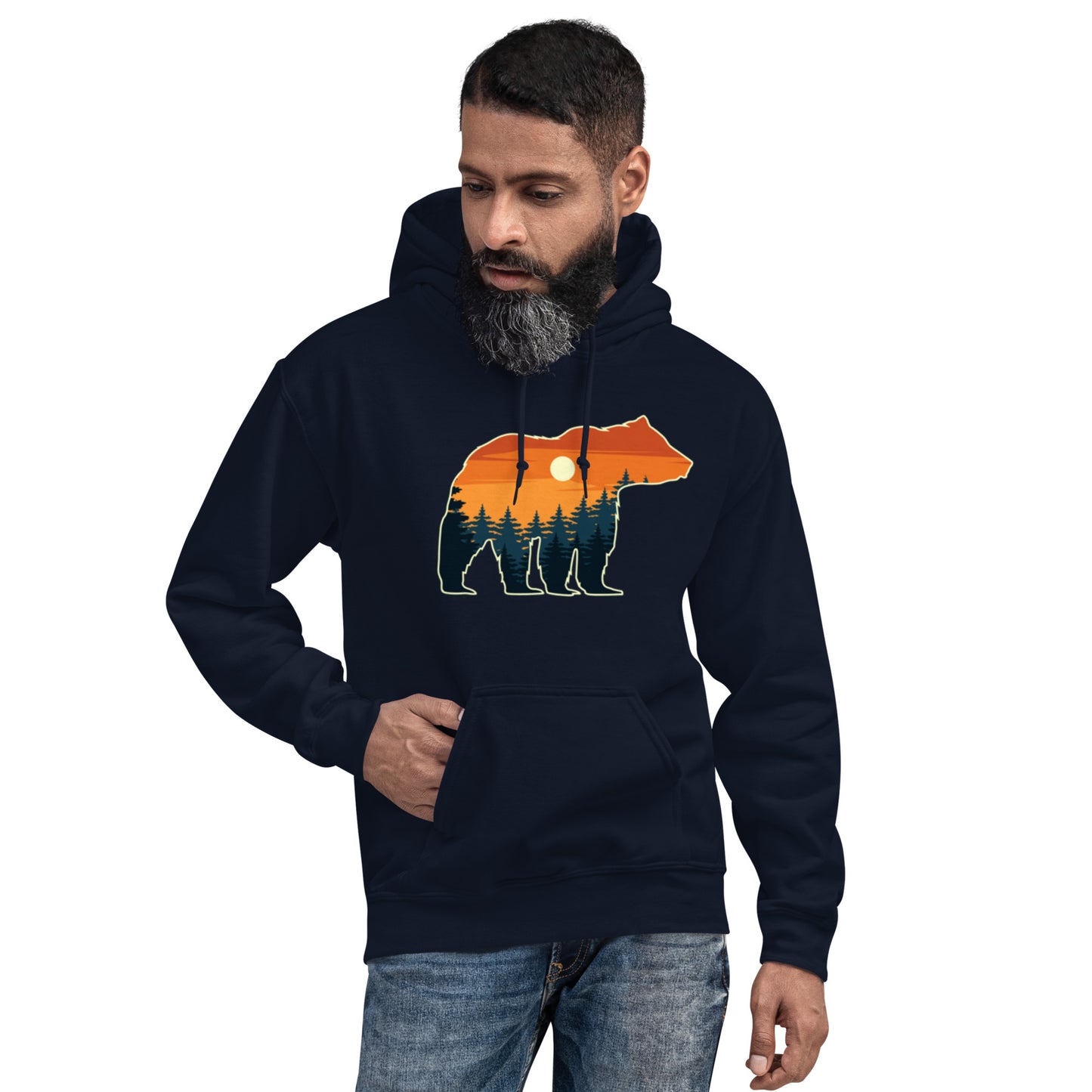 Sunset Bear Silhouette Unisex Hoodie