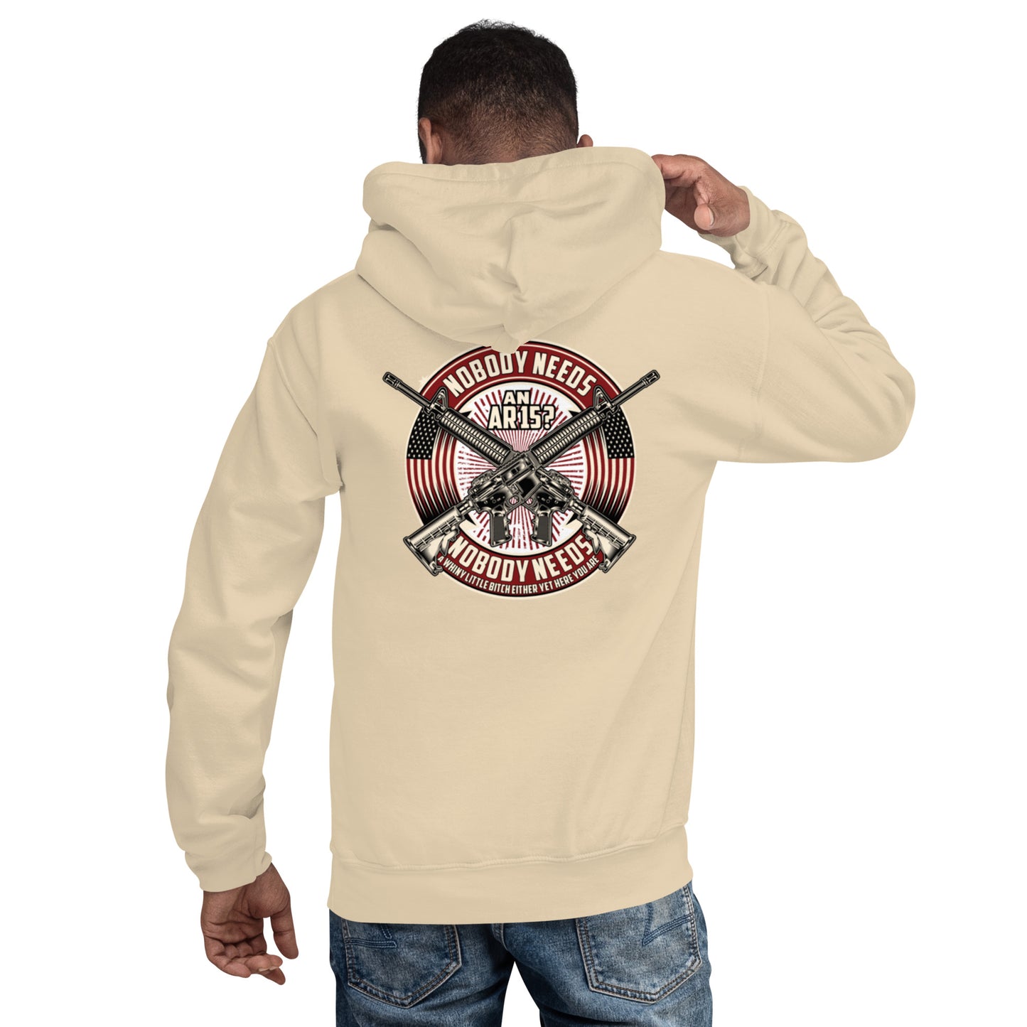 Who Needs A? Unisex Hoodie Back