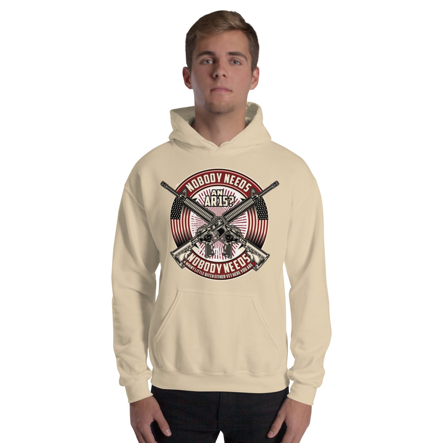 Who Needs A? Unisex Hoodie Front