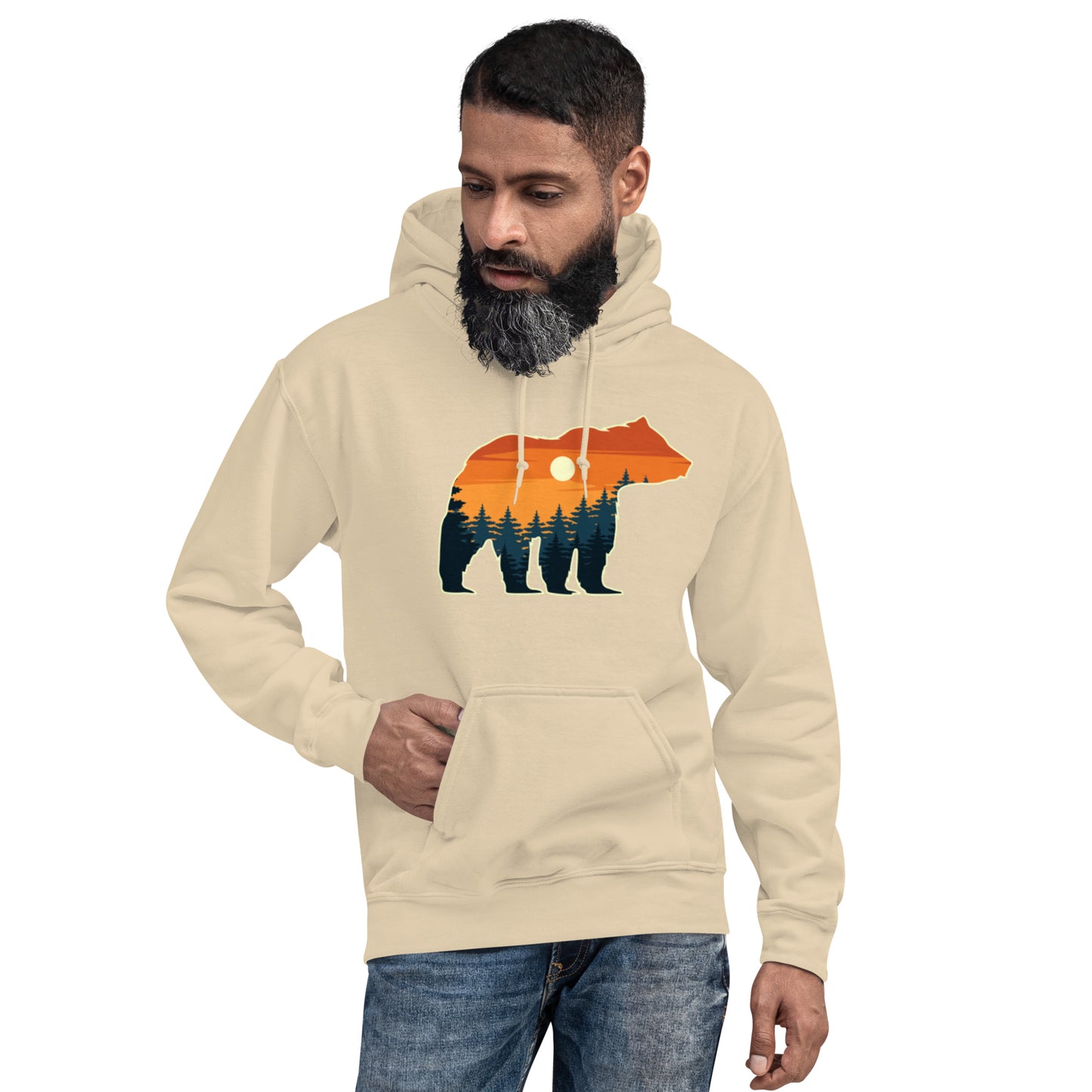 Sunset Bear Silhouette Unisex Hoodie