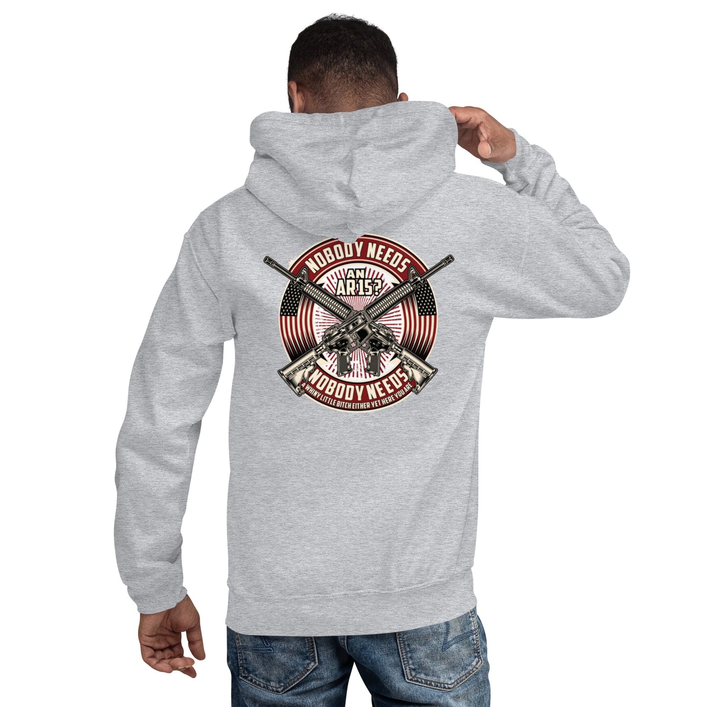 Who Needs A? Unisex Hoodie Back