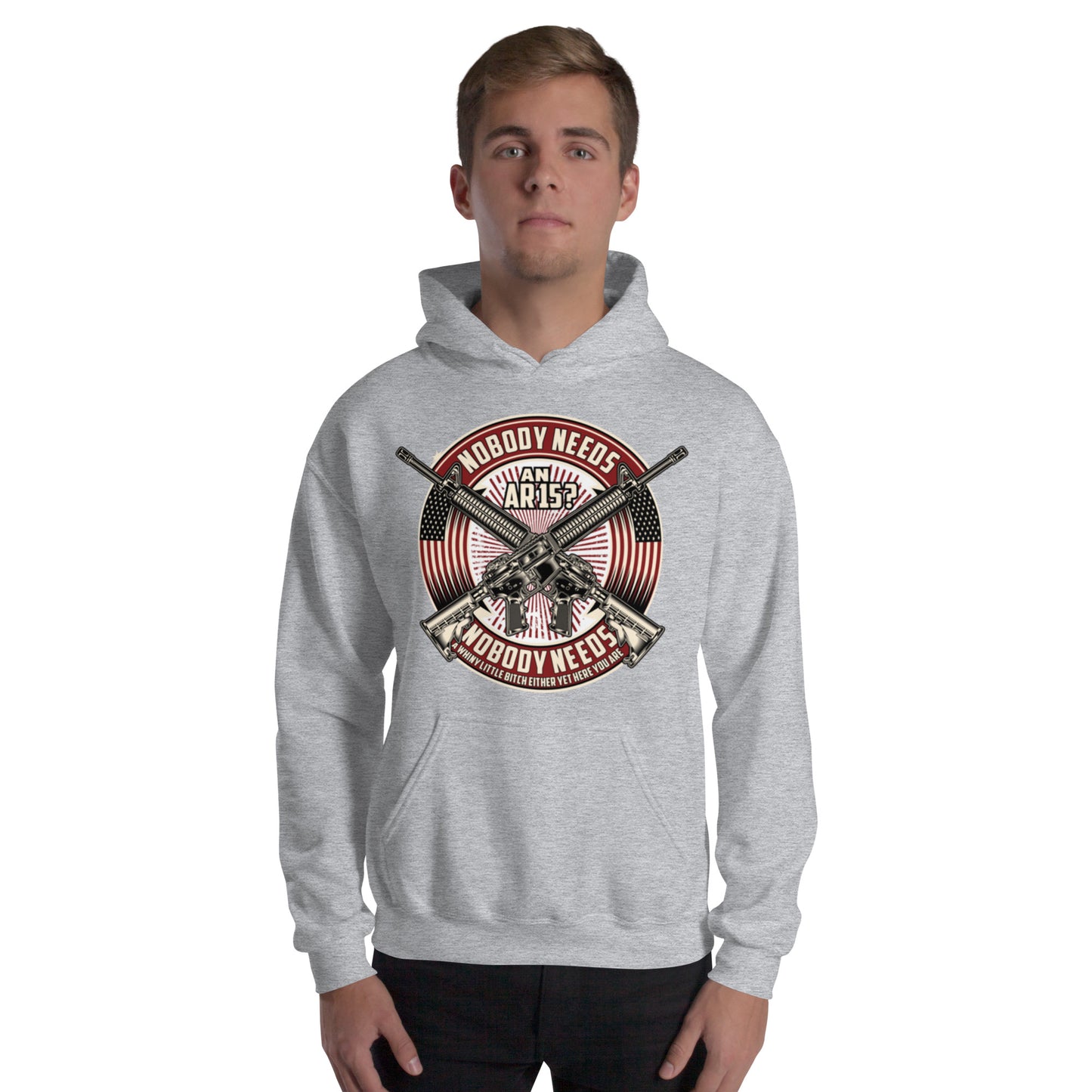 Who Needs A? Unisex Hoodie Front