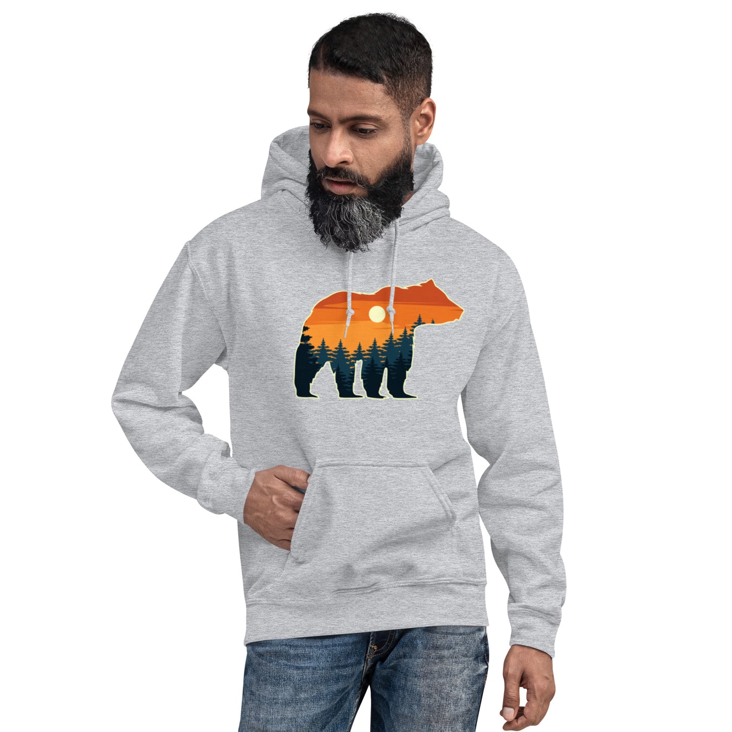 Sunset Bear Silhouette Unisex Hoodie