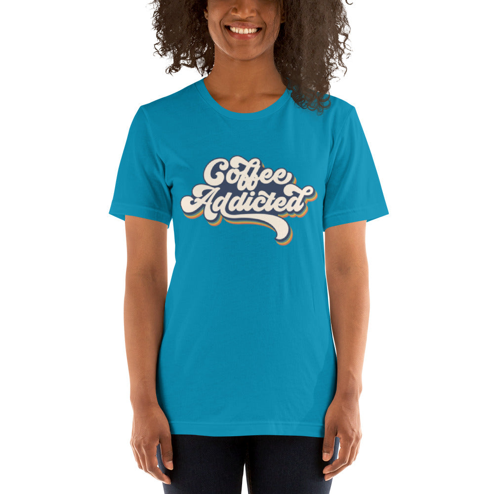 Coffee Addicted Retro Unisex t-shirt