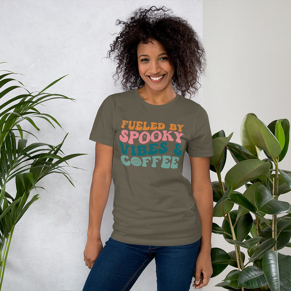 Fueled by Spooky Vibes & Coffee Unisex t-shirt