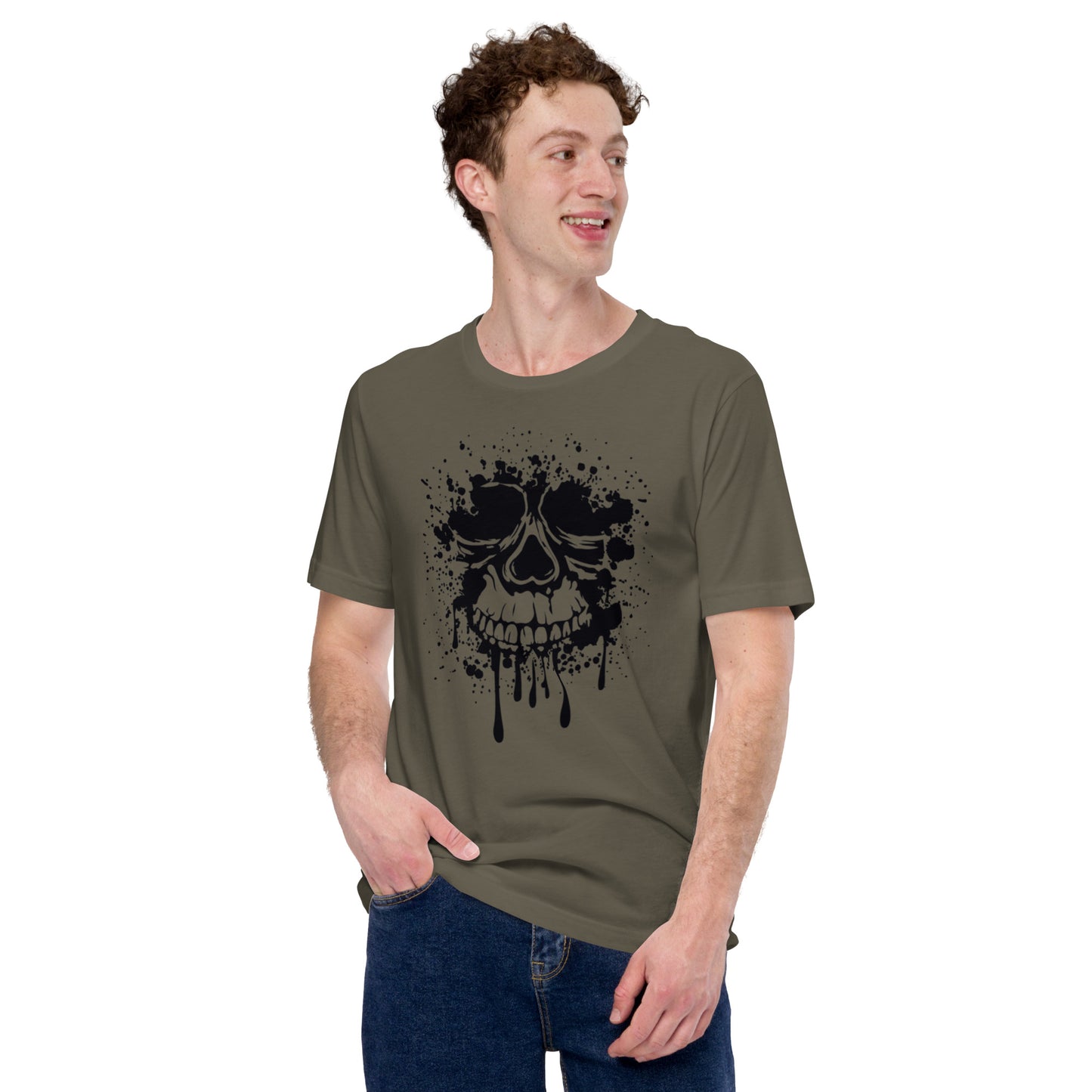 Splatter Skull Unisex t-shirt
