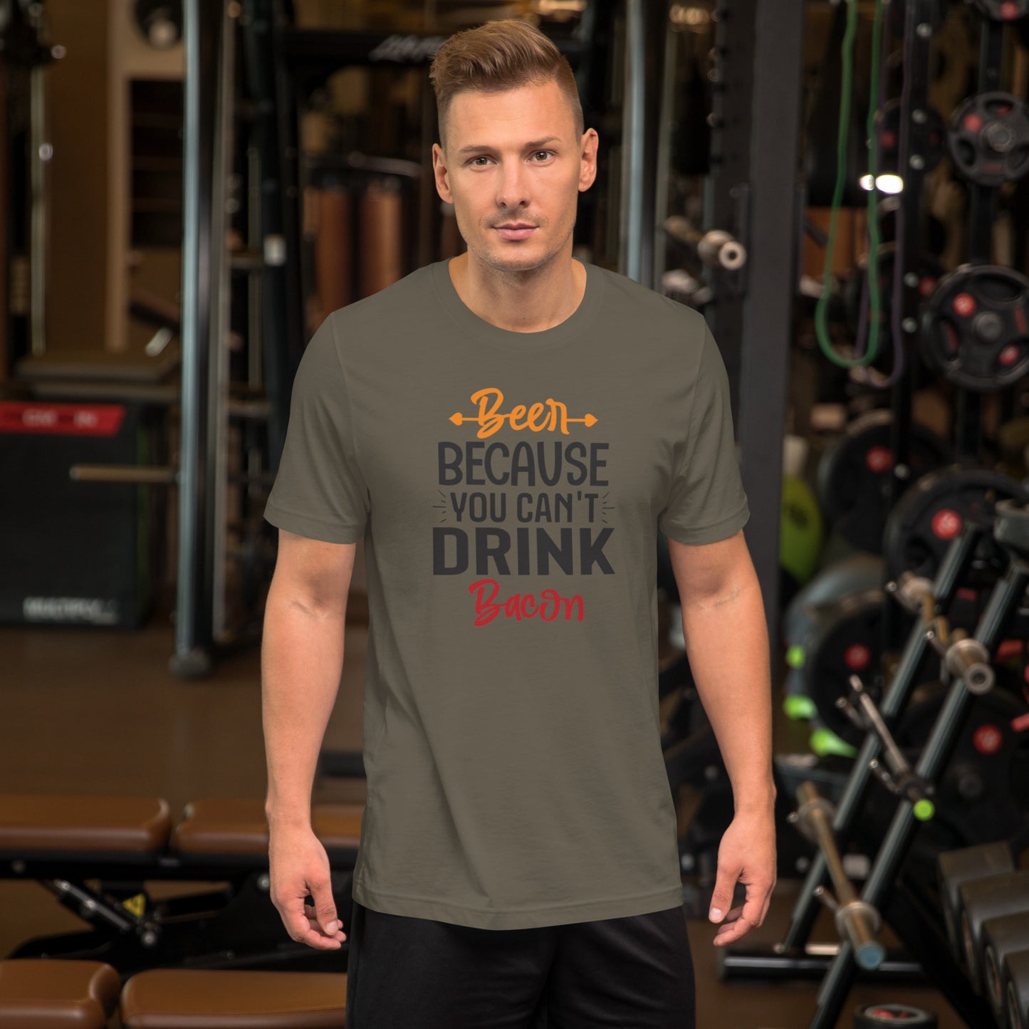 Beer Because You Can't Drink Bacon Unisex t-shirt
