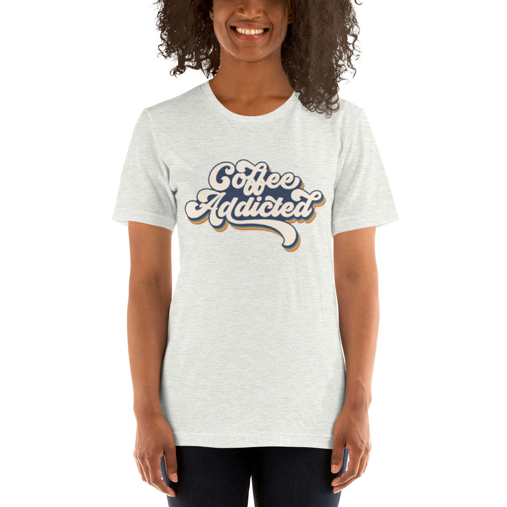 Coffee Addicted Retro Unisex t-shirt
