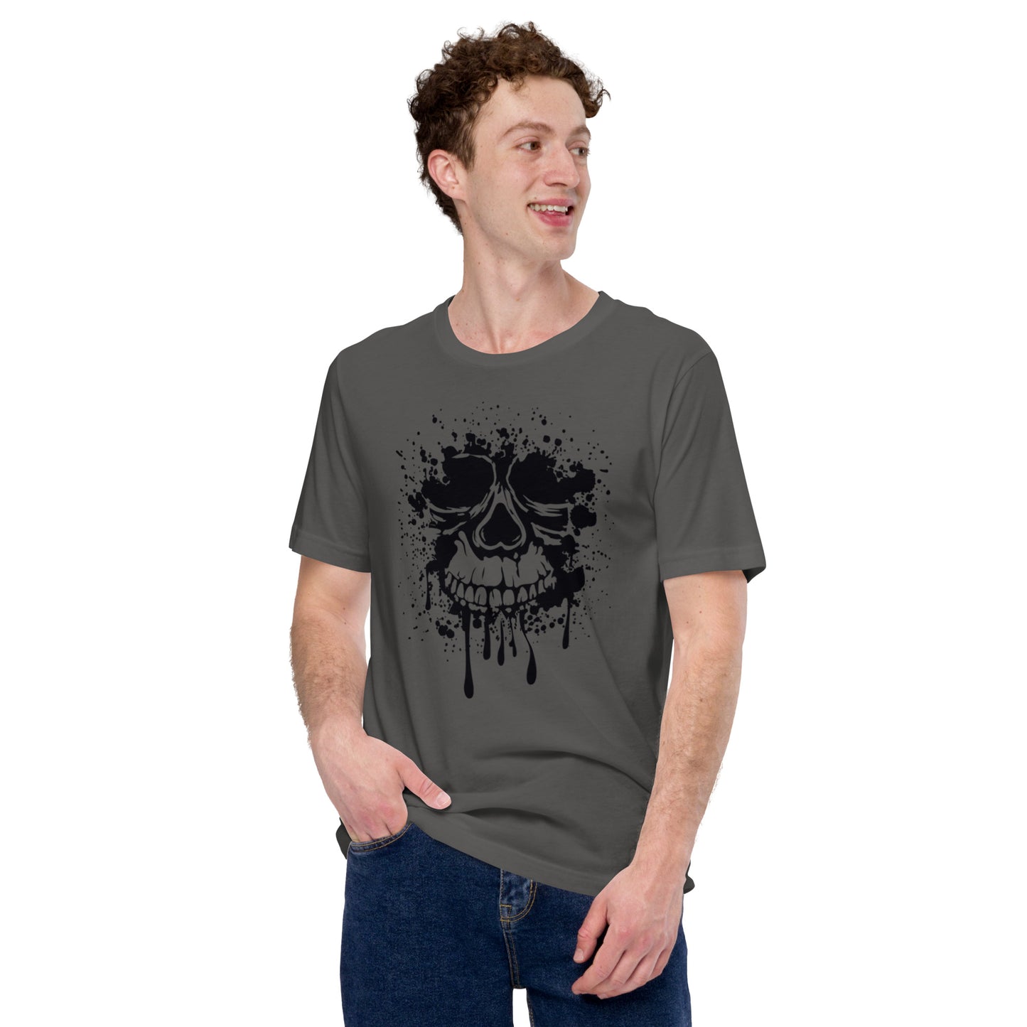 Splatter Skull Unisex t-shirt