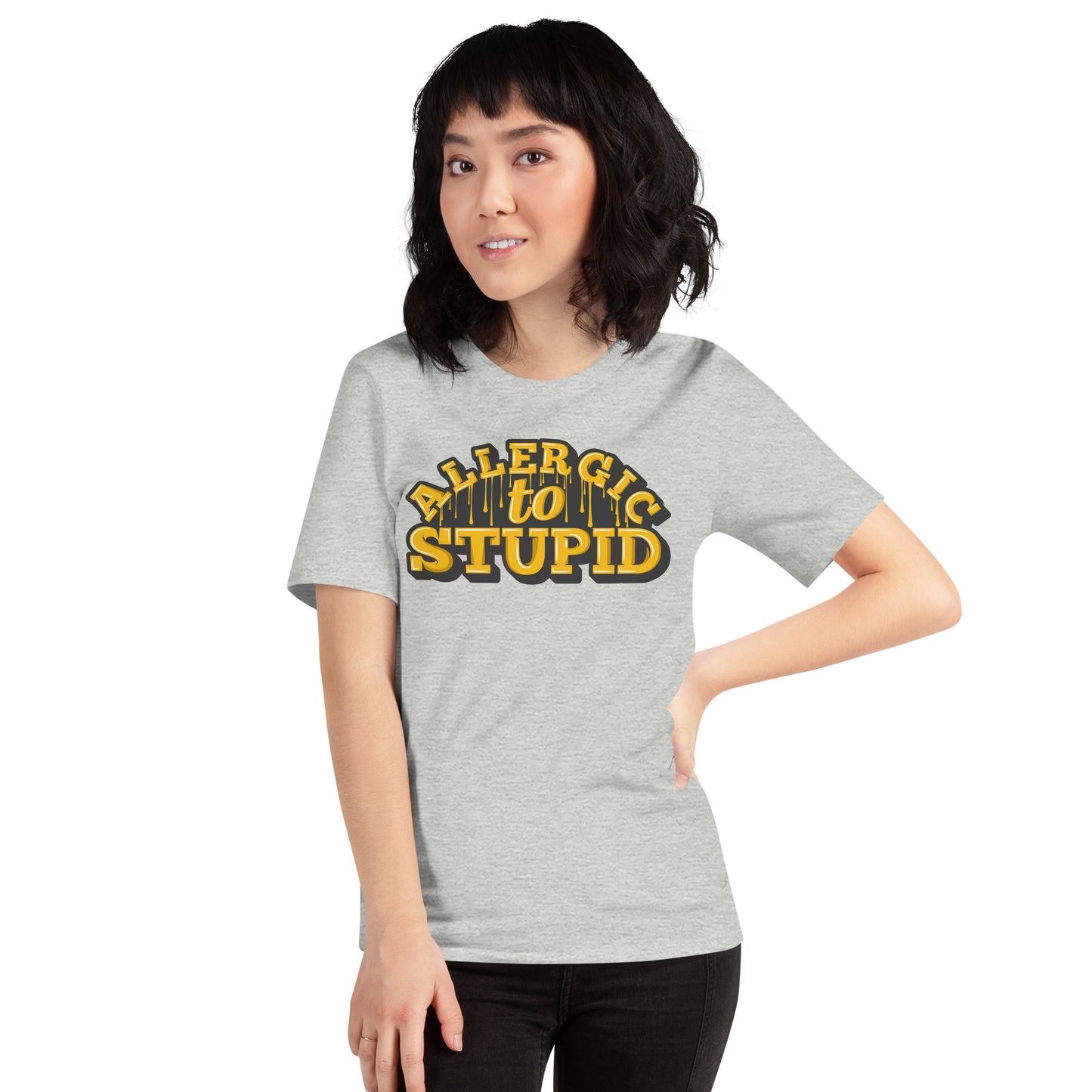 Allergic To Stupid Unisex t-shirt