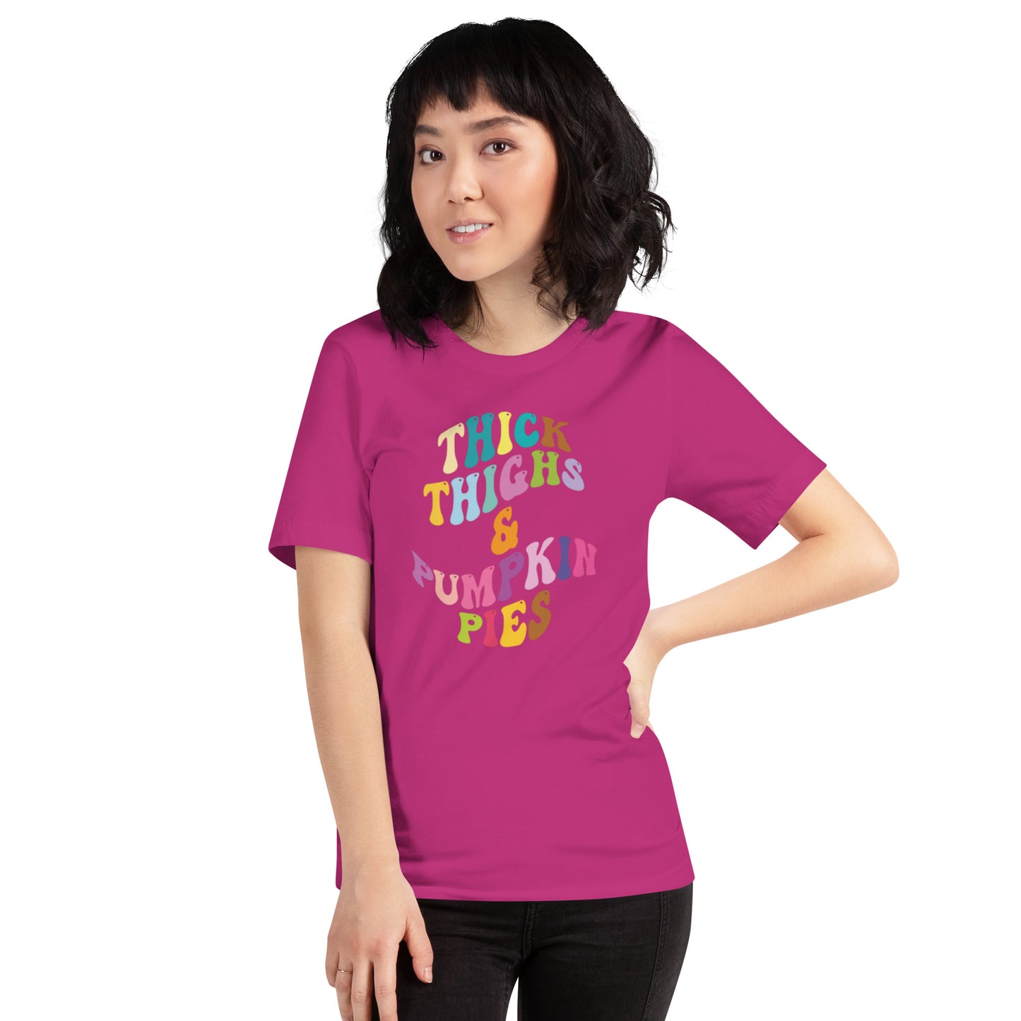 Thick Thighs & Pumpkin Pies Unisex t-shirt