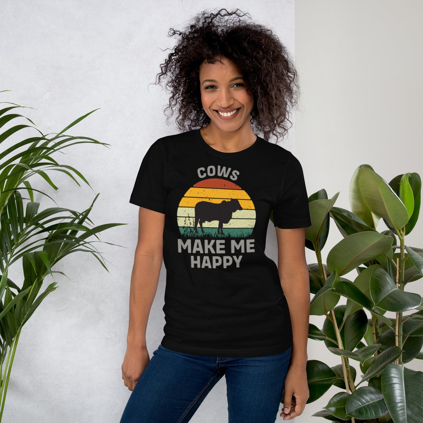 Cows Make Me Happy Unisex t-shirt