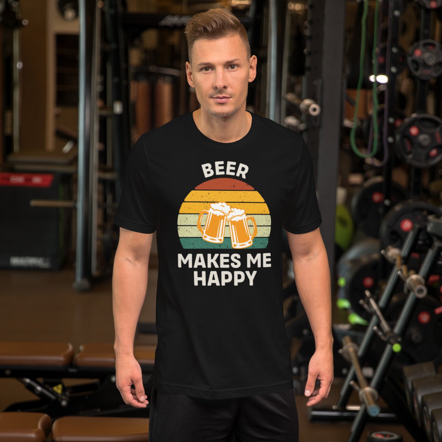 Beer Makes Me Happy Unisex t-shirt