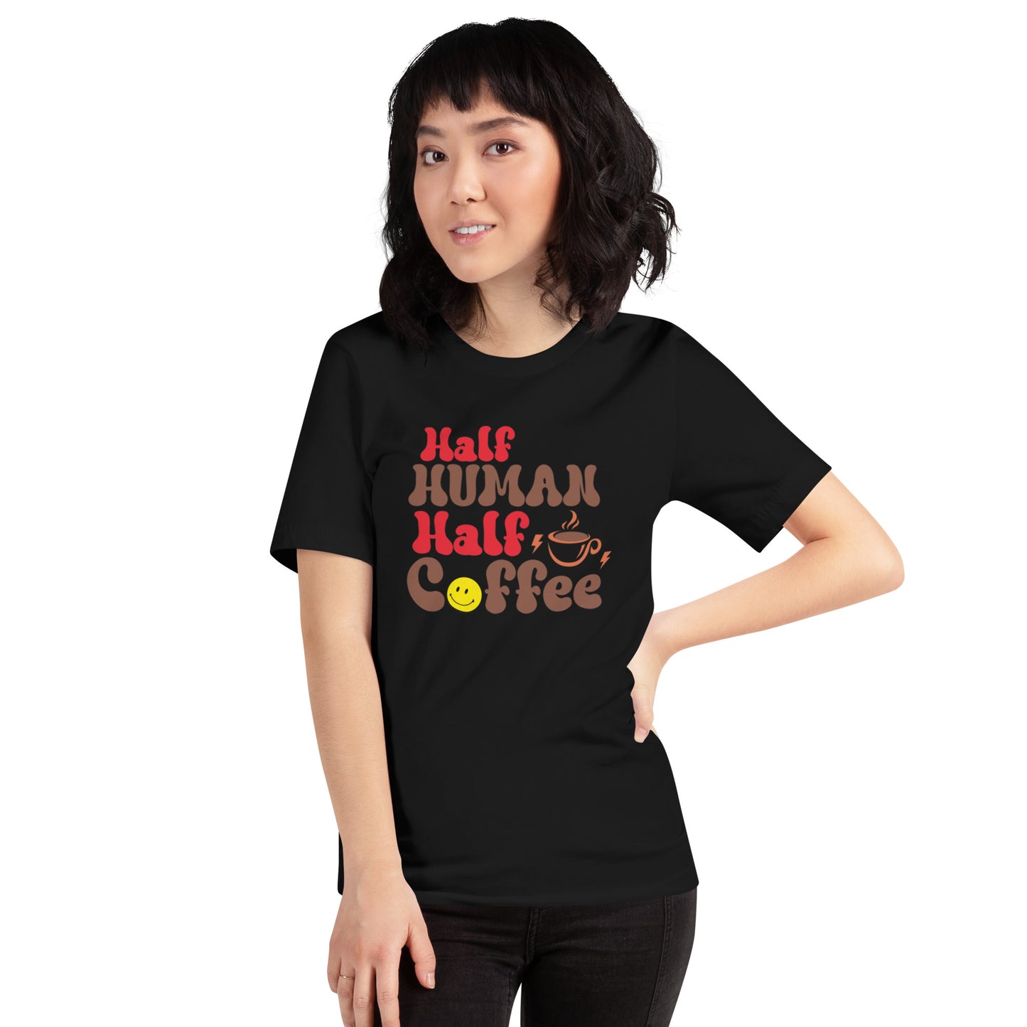 Half Human Half Coffee Unisex t-shirt
