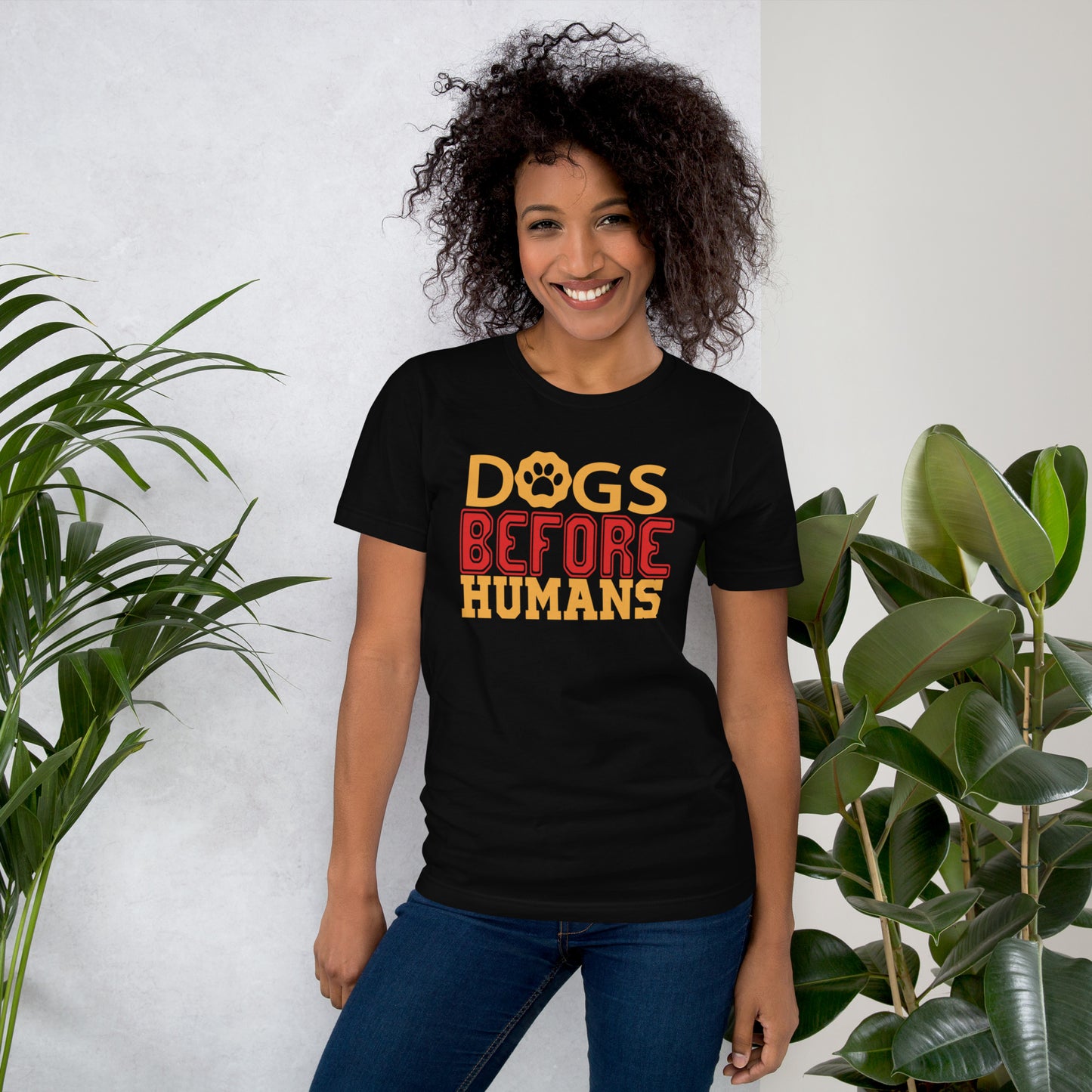 Dogs Before Humans Unisex t-shirt