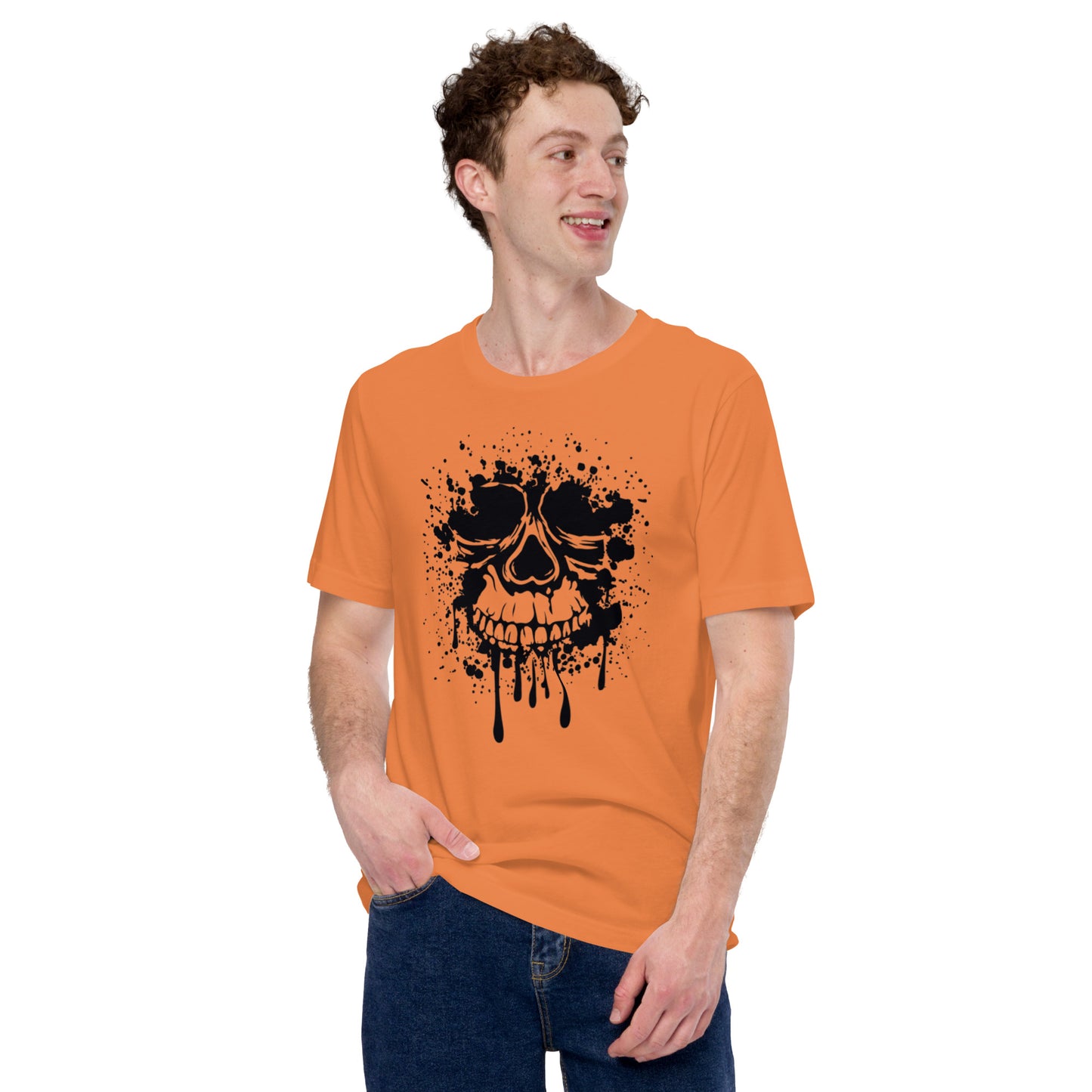 Splatter Skull Unisex t-shirt