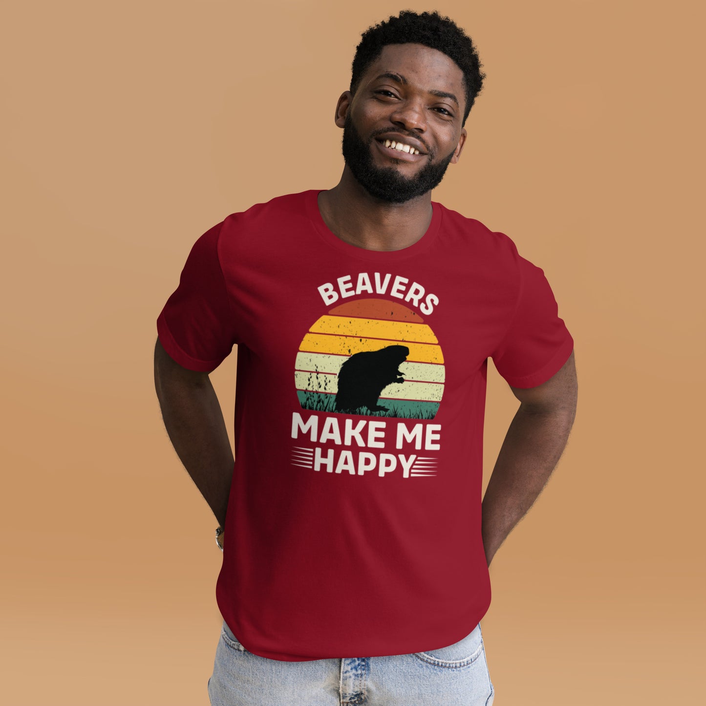 Beavers Make Me Happy Unisex t-shirt