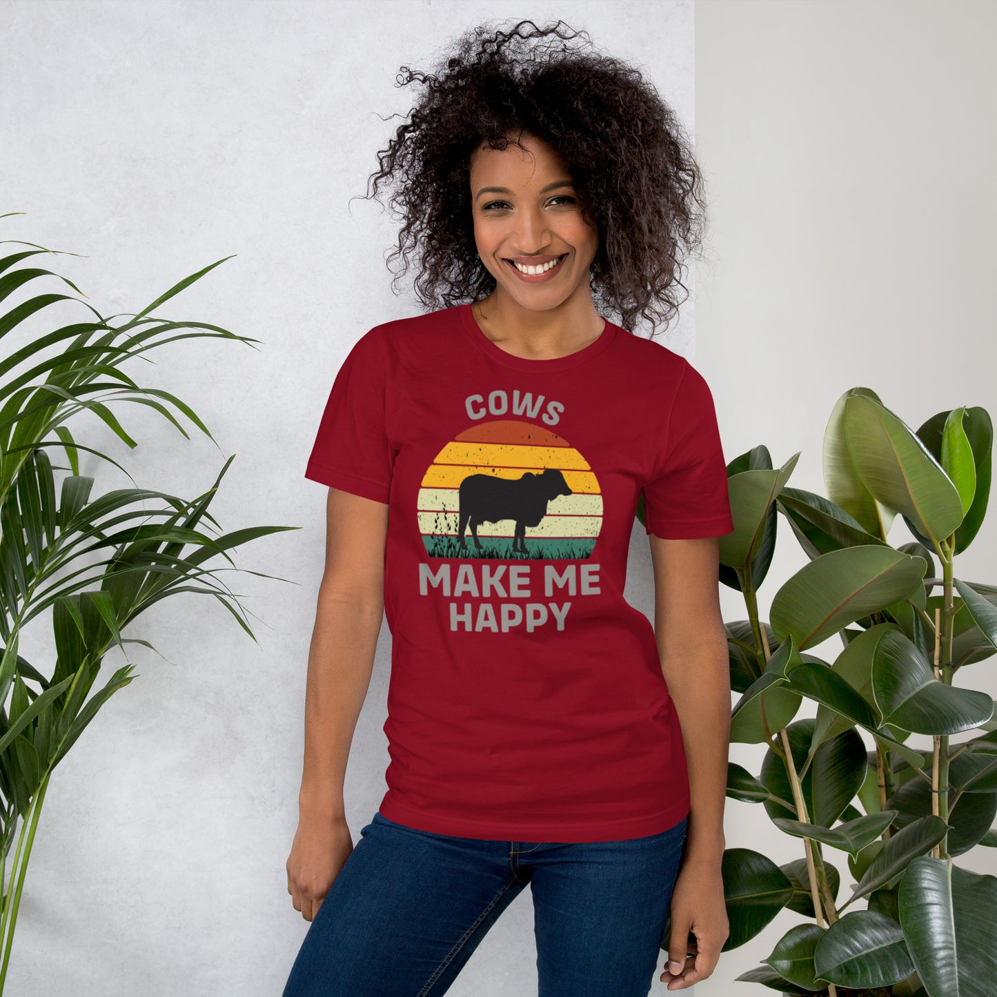 Cows Make Me Happy Unisex t-shirt