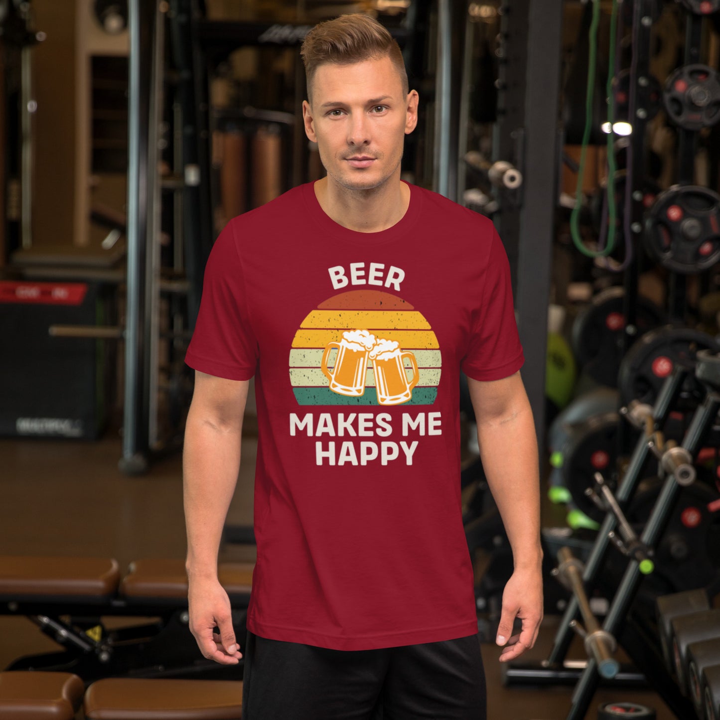Beer Makes Me Happy Unisex t-shirt